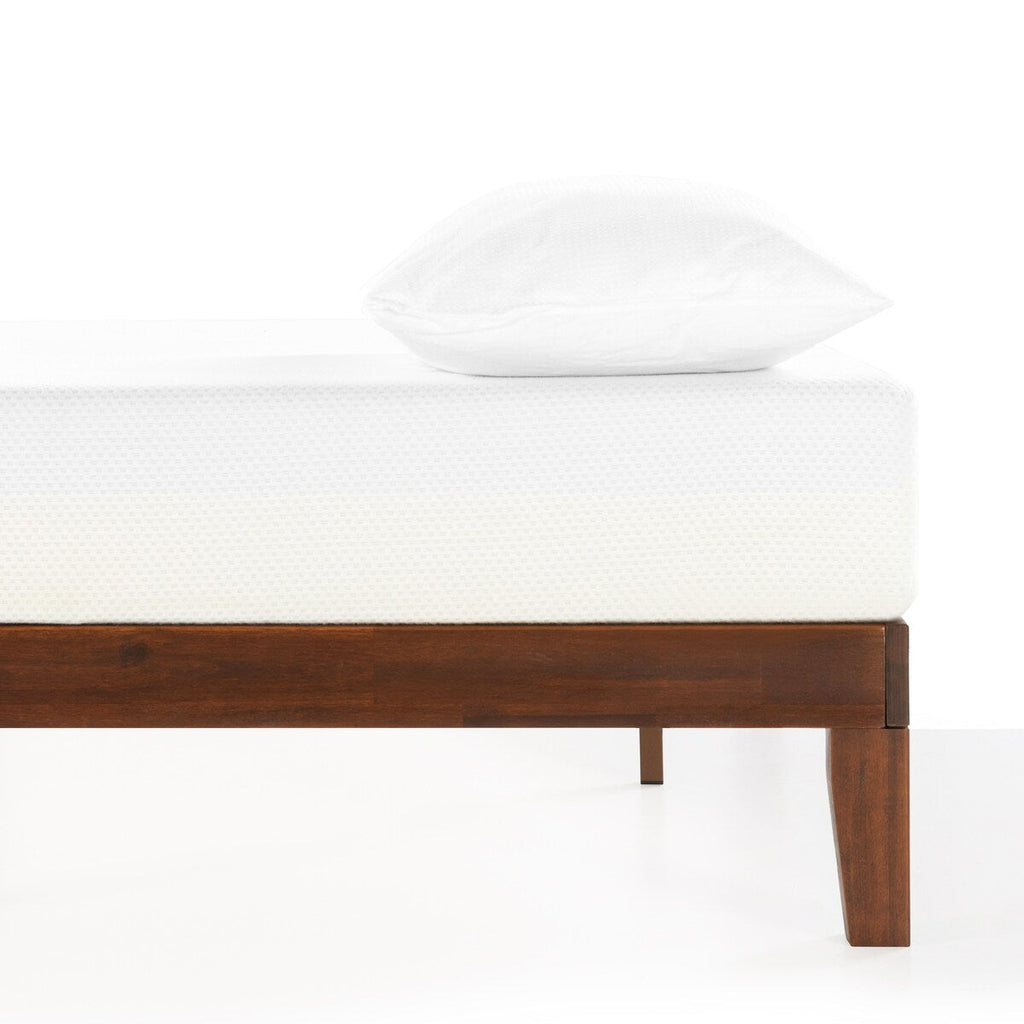 Cadre de lit plateforme classique en bois massif 12