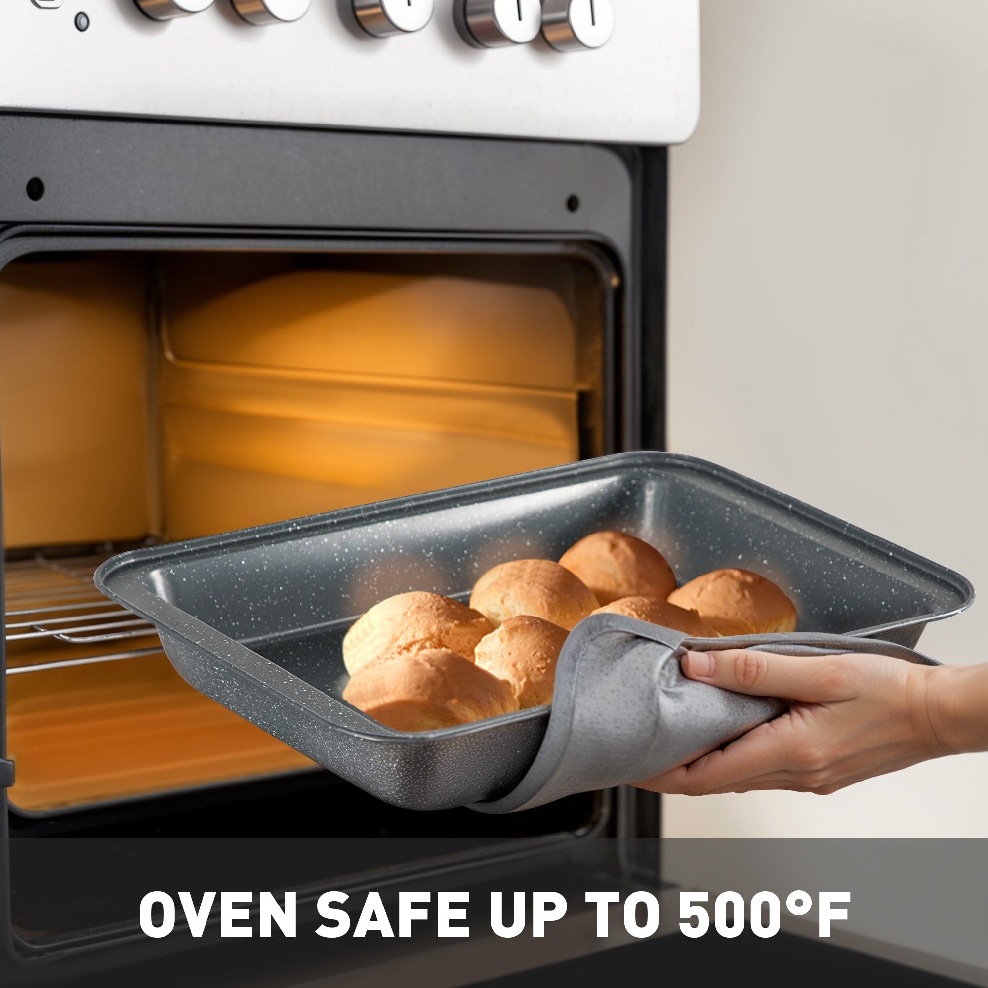 Batterie de cuisine en granit de 17 pièces, ensemble de casseroles et poêles antiadhésives