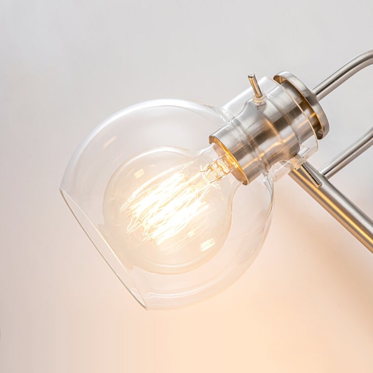 Applique murale de salle de bain à 2/3 lumières avec abat-jour en verre