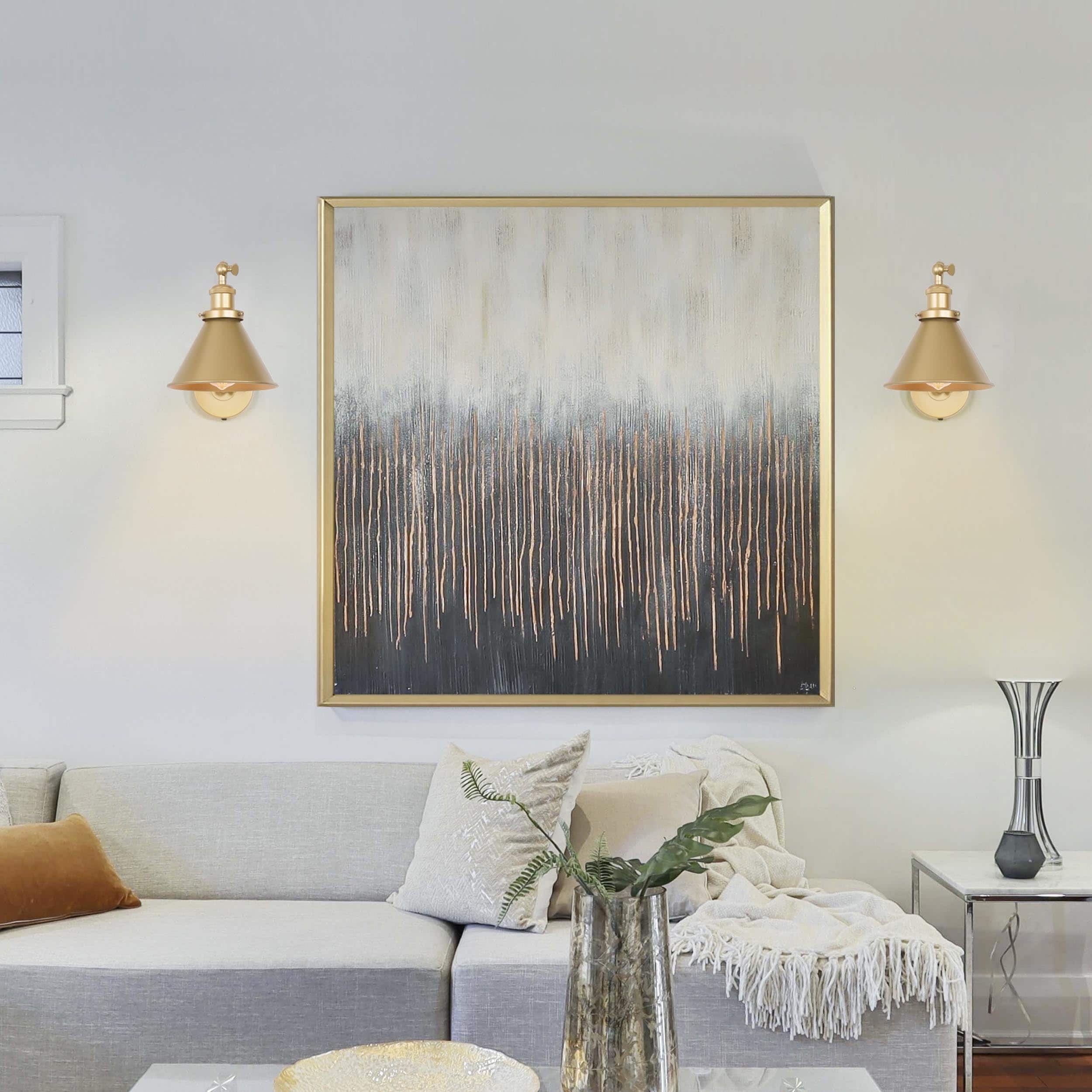 Lot de 2 appliques murales modernes à bras pivotant réglables et câblées