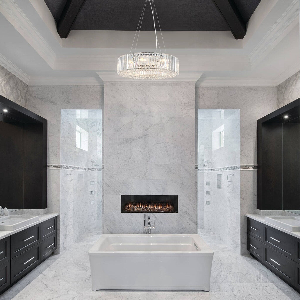 Lustre de ferme de 63 cm à 8 lumières, lustre en cristal, lustre tambour pour salle à manger, salon, chambre à coucher, cuisine