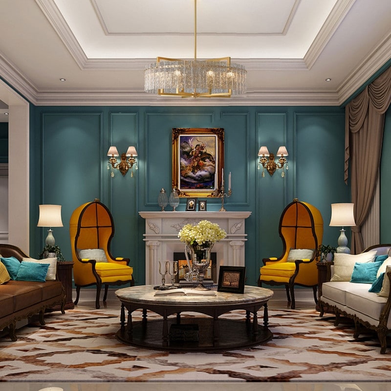 Lustre tambour moderne en cristal doré de 66 cm, 6 lumières, à intensité variable, style glamour, pour îlot de cuisine avec verre dépoli, pour salle à manger