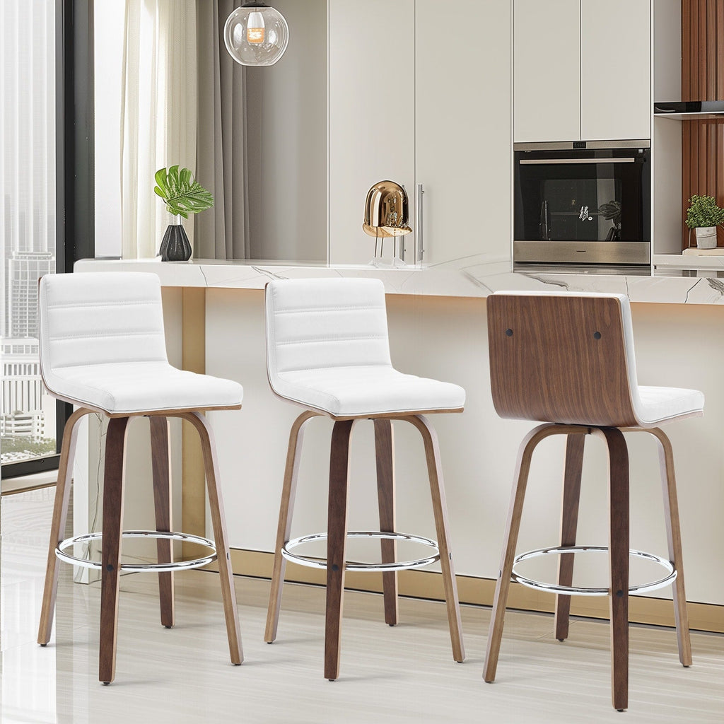 Tabourets de bar/comptoir pivotants en similicuir 26/29, lot de 2/3