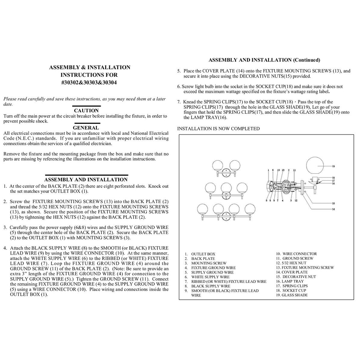 Luminaire de salle de bain à 3 lampes 929 Lighting, disponible en plusieurs finitions et avec abat-jour en verre opale.