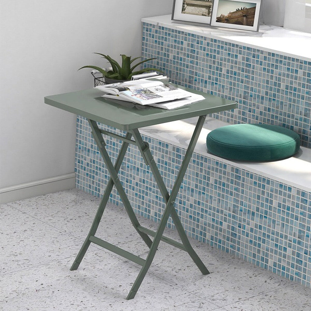 Ensemble bistro minimaliste de patio 3 pièces avec table carrée pliable et chaises - 3 pièces