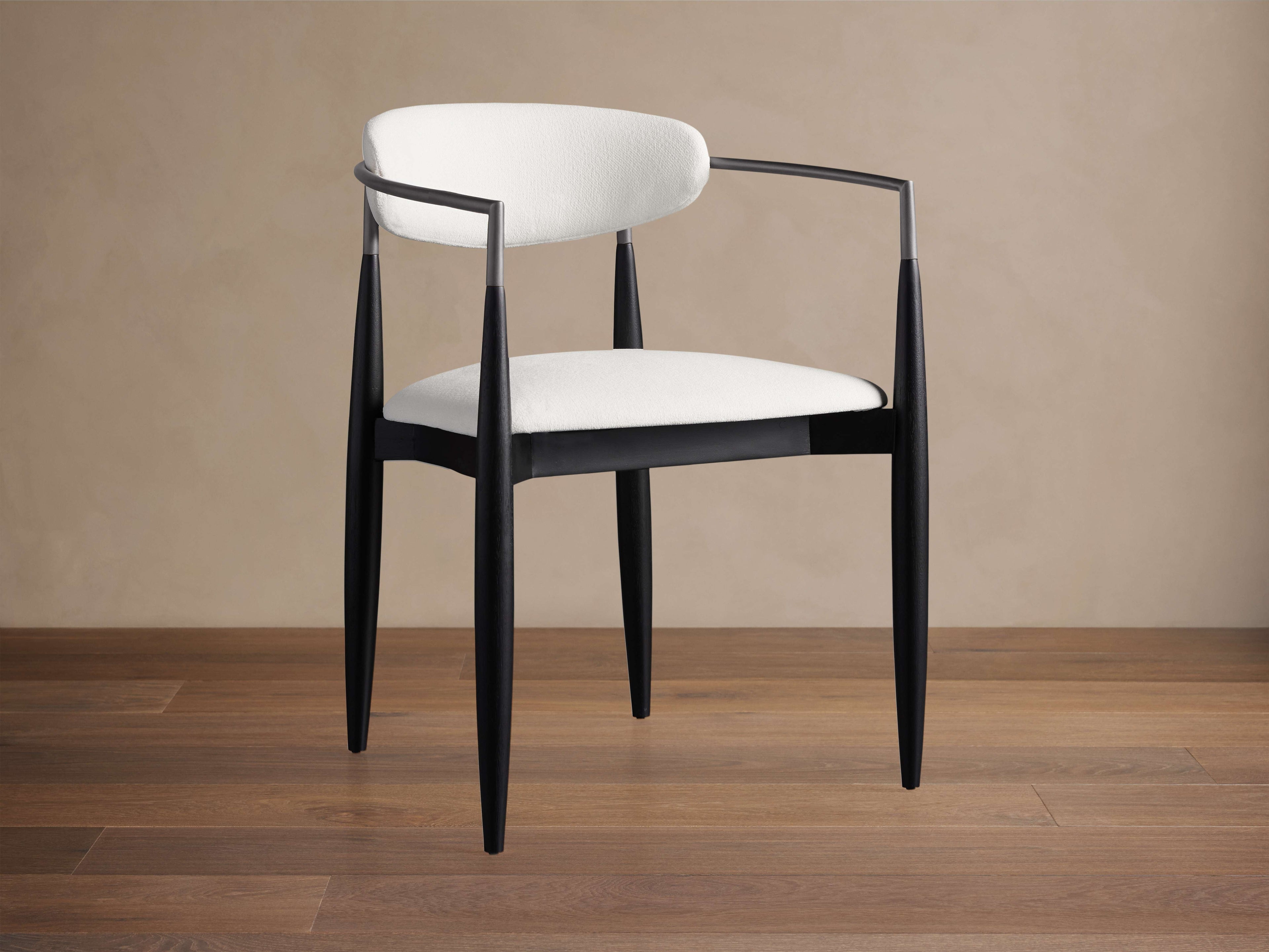 Chaise de salle à manger Jagger en noir et étain antique