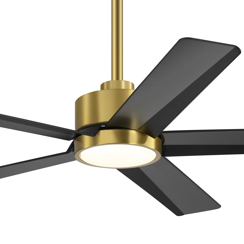 Ventilateur de plafond LED Breezary 65/52/42 à 5 pales avec kit d'éclairage et télécommande