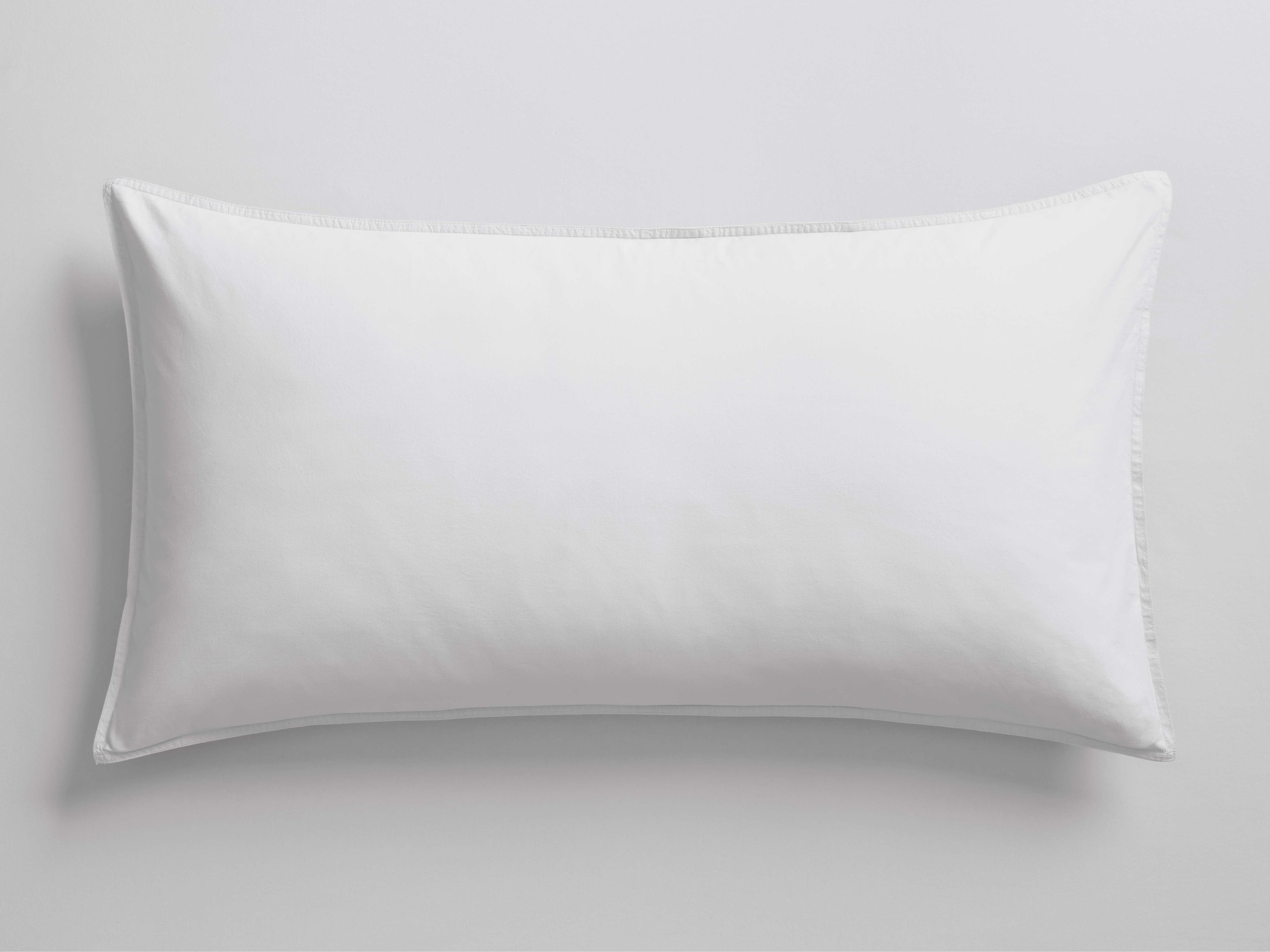 Housse de coussin en percale teinte en pièce italienne