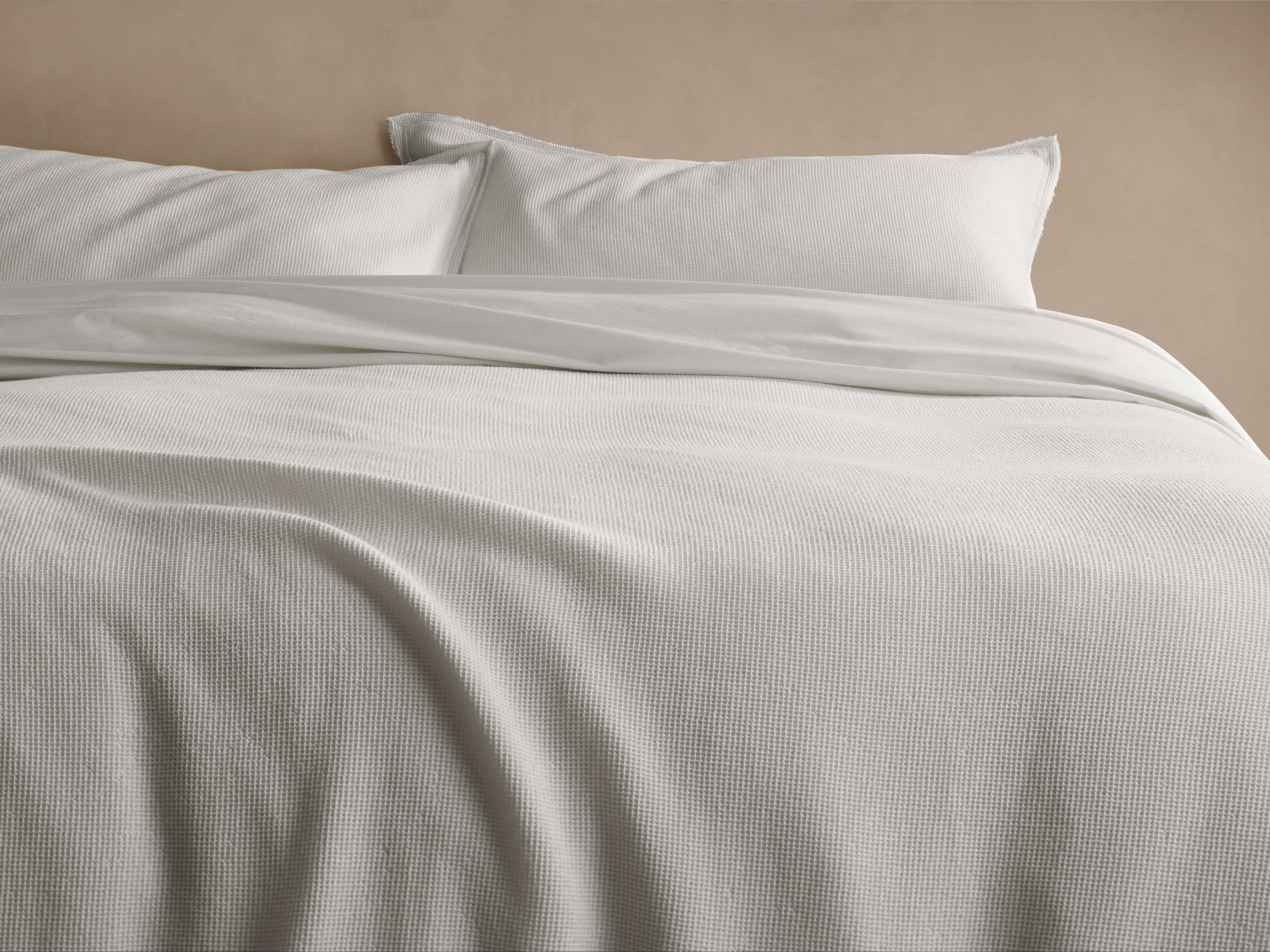 Parure de couette gaufrée lavée