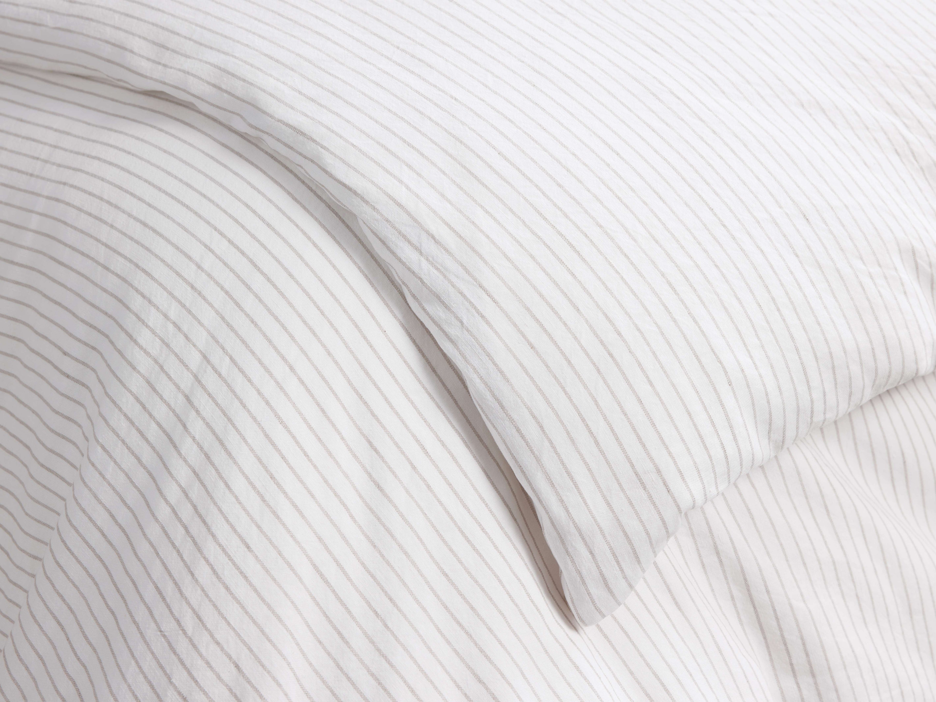 Parure de couette en lin teint en fil italien