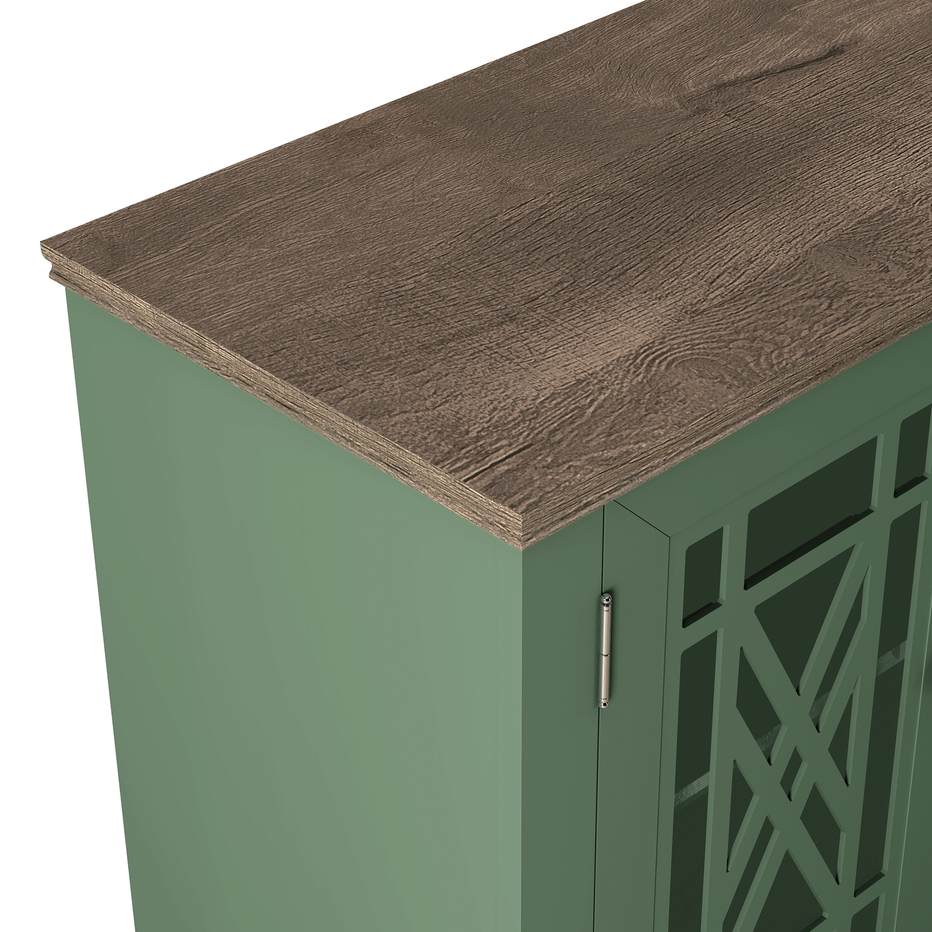 Buffet d'appoint de cuisine en bois de style vintage de 63 po de largeur