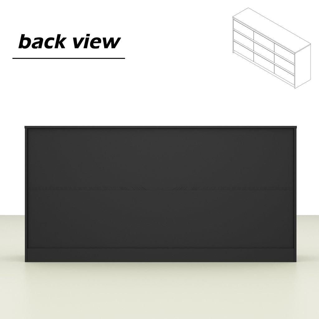 Commode d'appoint à 9 tiroirs 63W pour salon, chambre à coucher