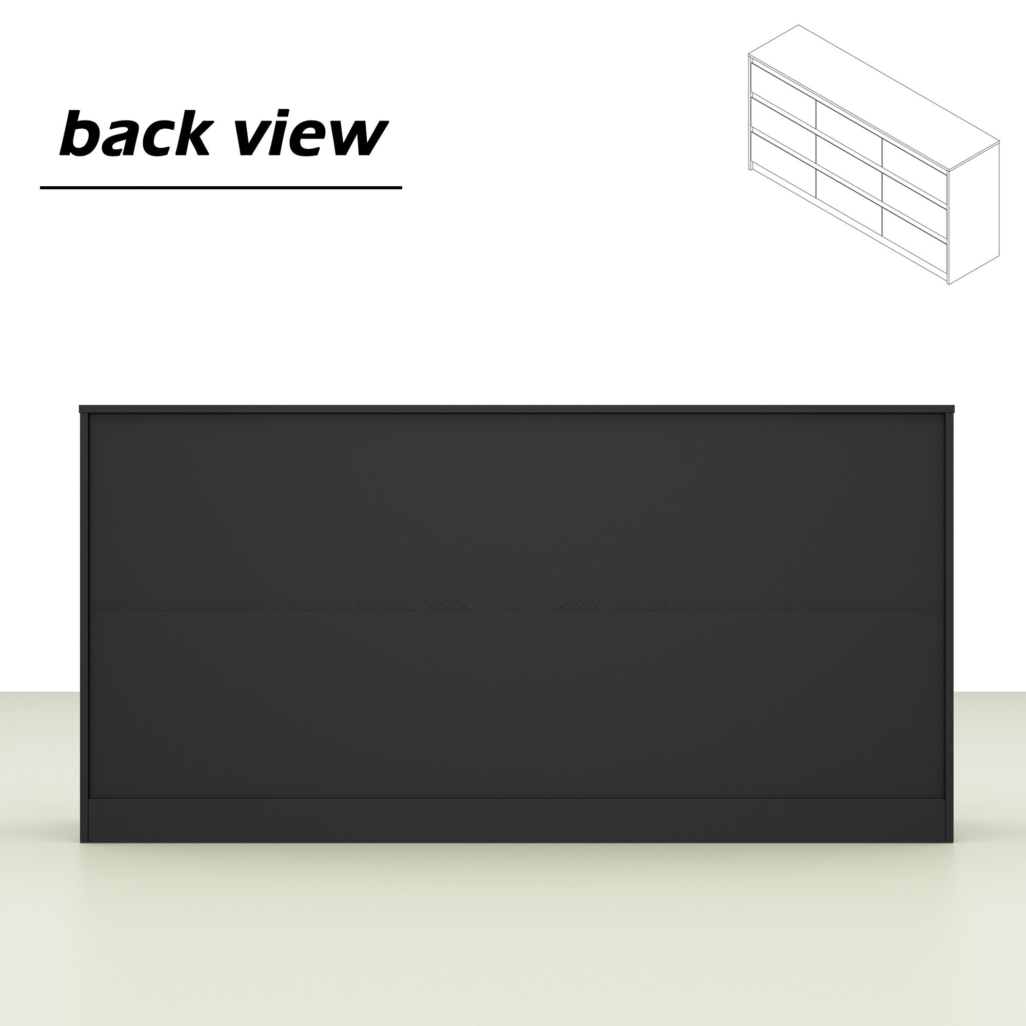 Commode d'appoint à 9 tiroirs 63W pour salon, chambre à coucher