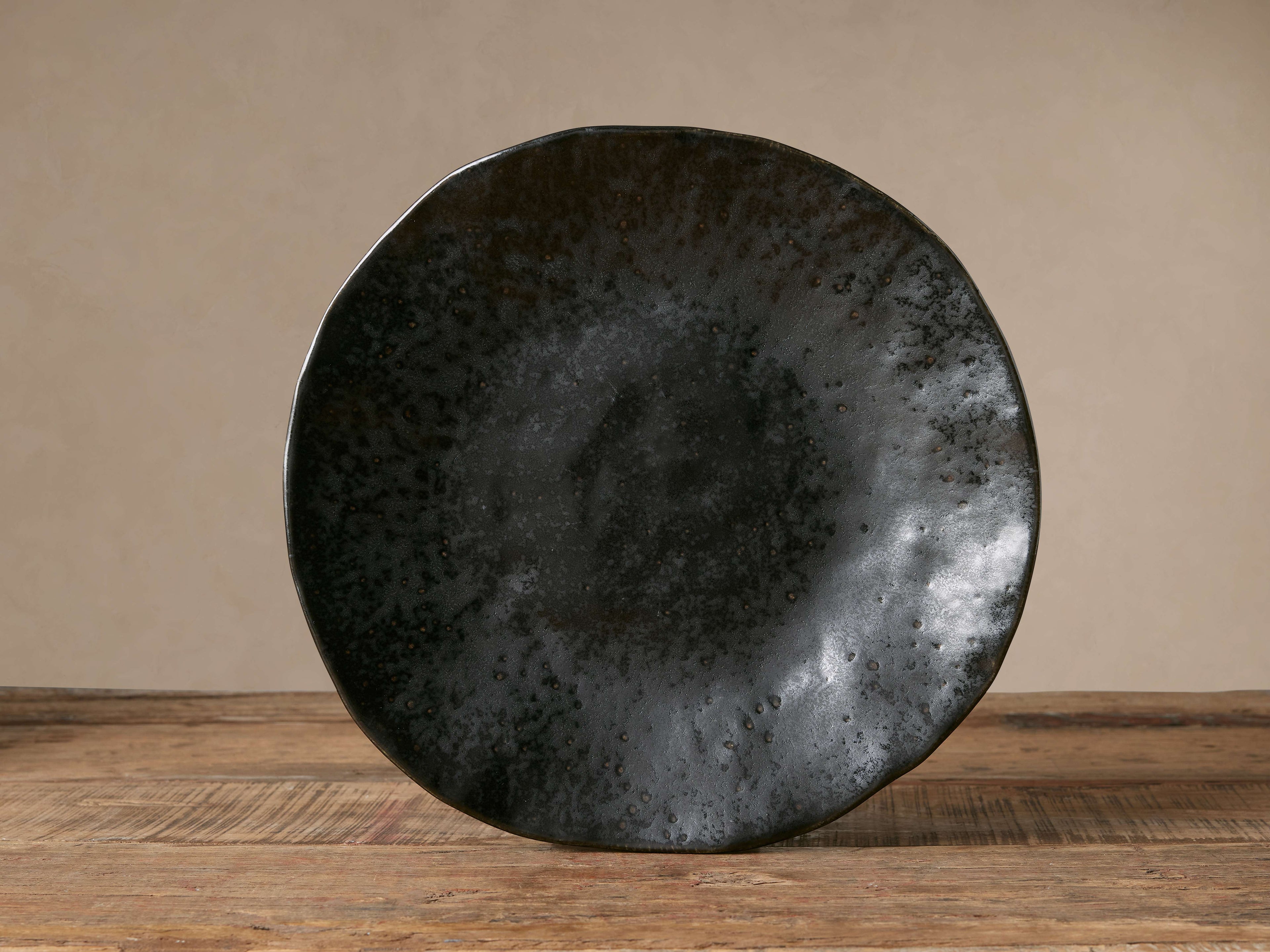 Assiettes plates Gallatin noires (lot de 4)