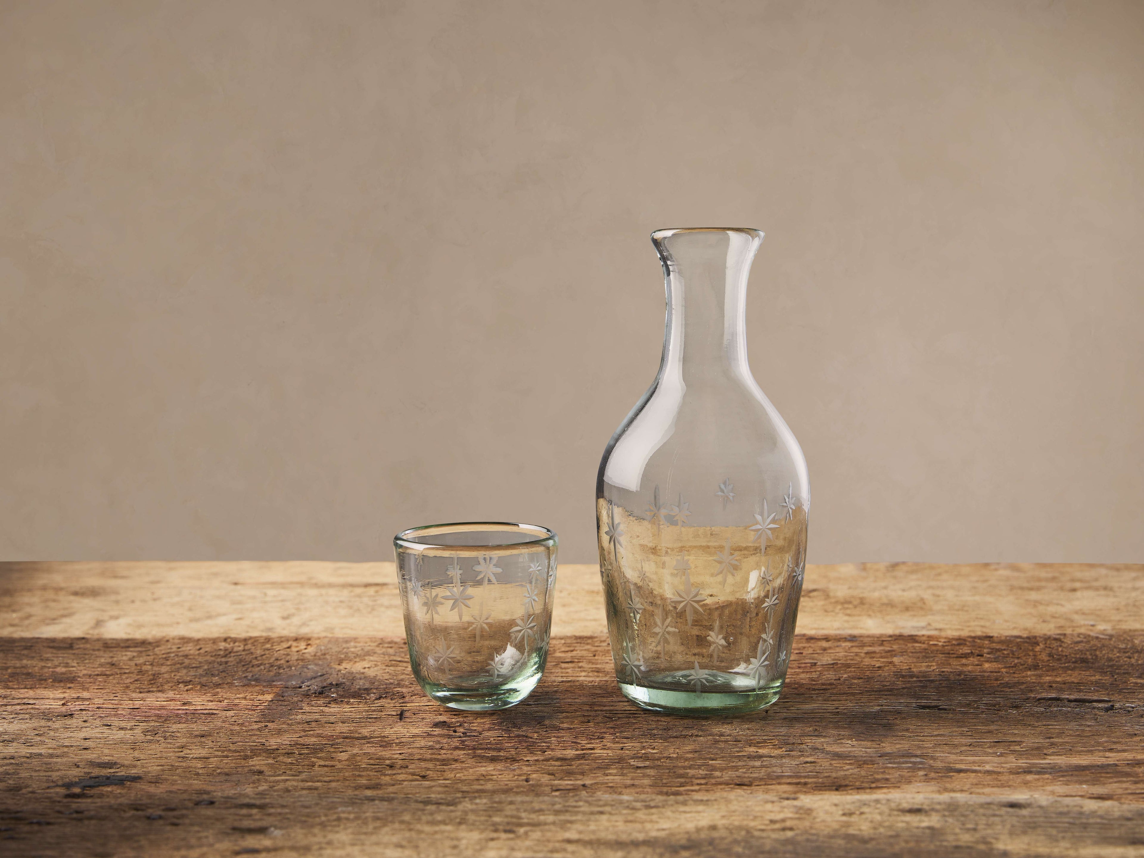 Carafe de chevet Star avec verre