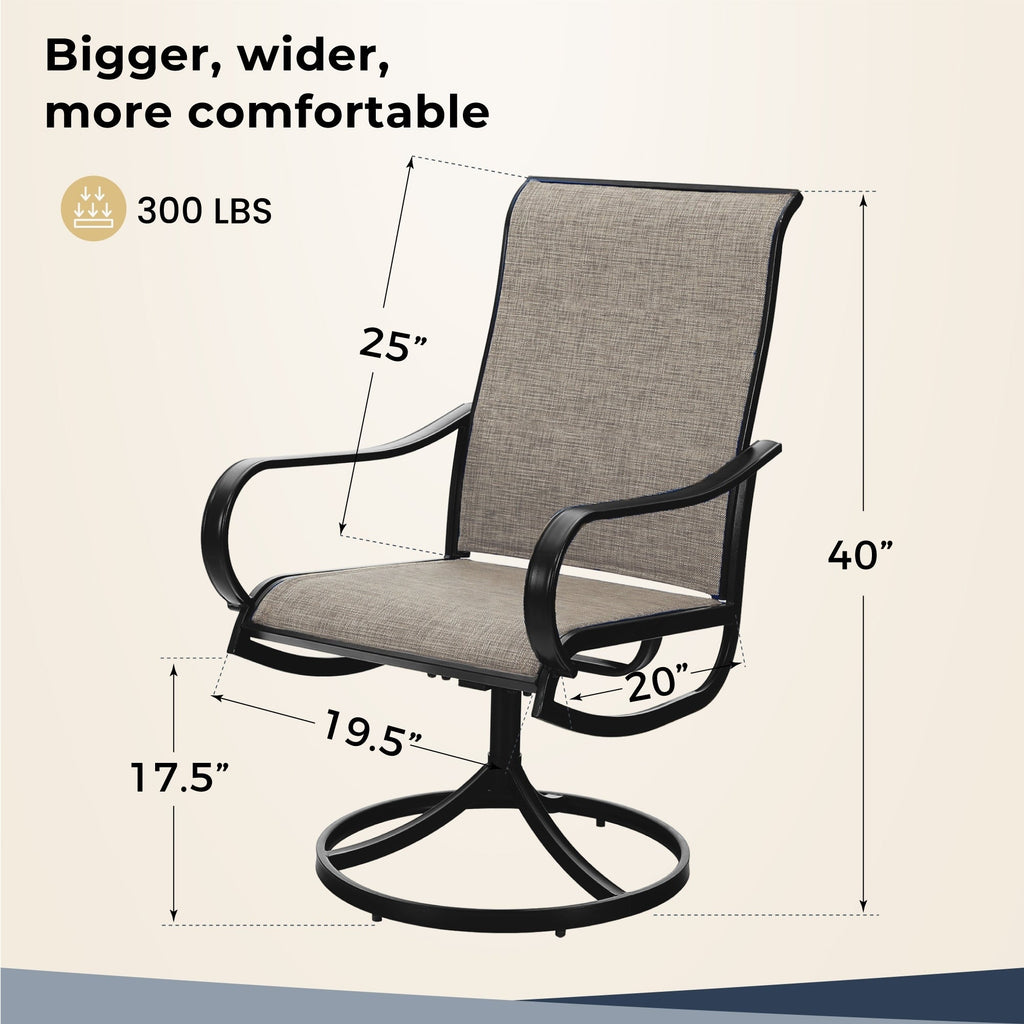 Ensemble de salle à manger de patio 8 pièces MAISON ARTS avec parasol de patio de 13 pieds
