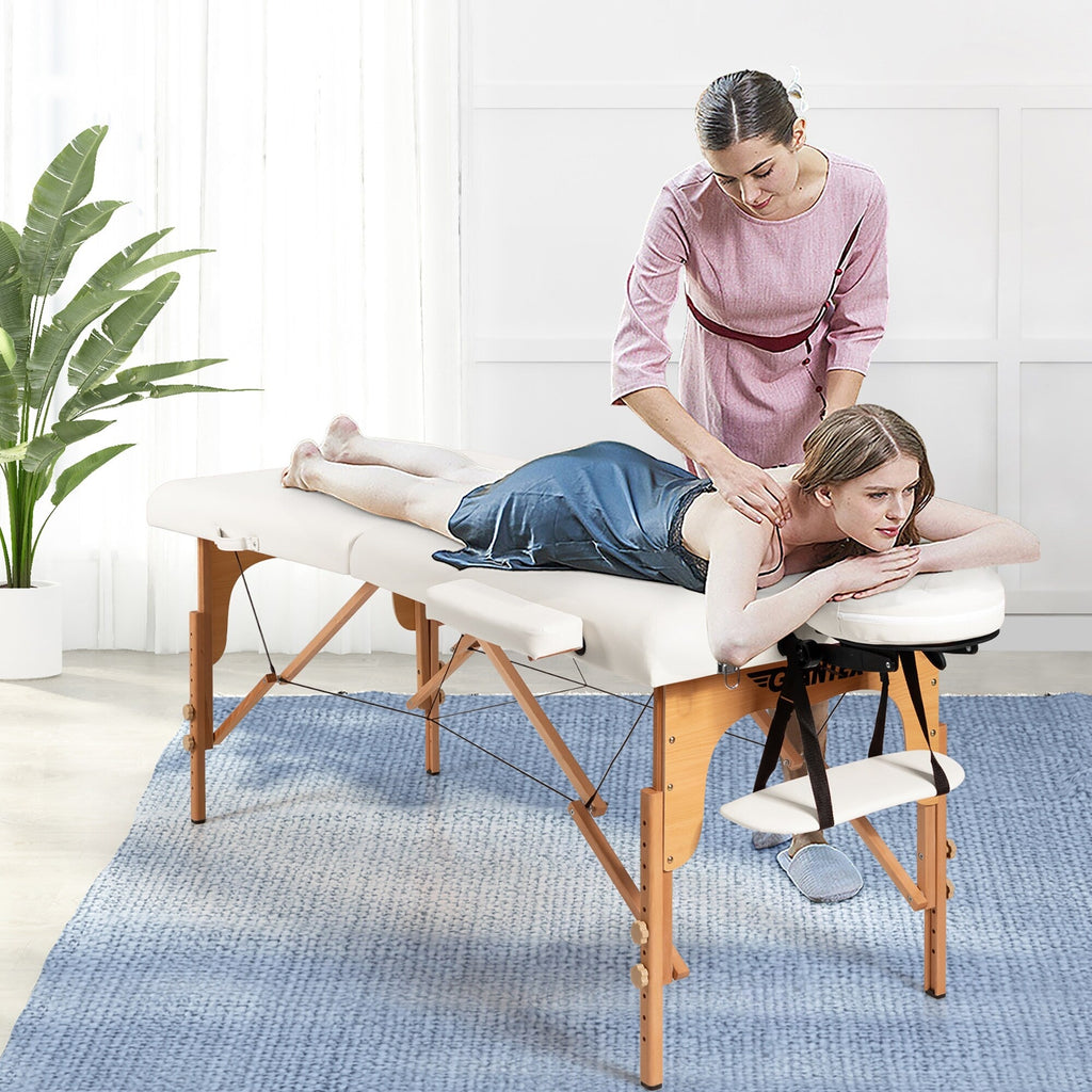 Table de massage portable 84''L, réglable, pour le visage, le spa et le tatouage, avec transport