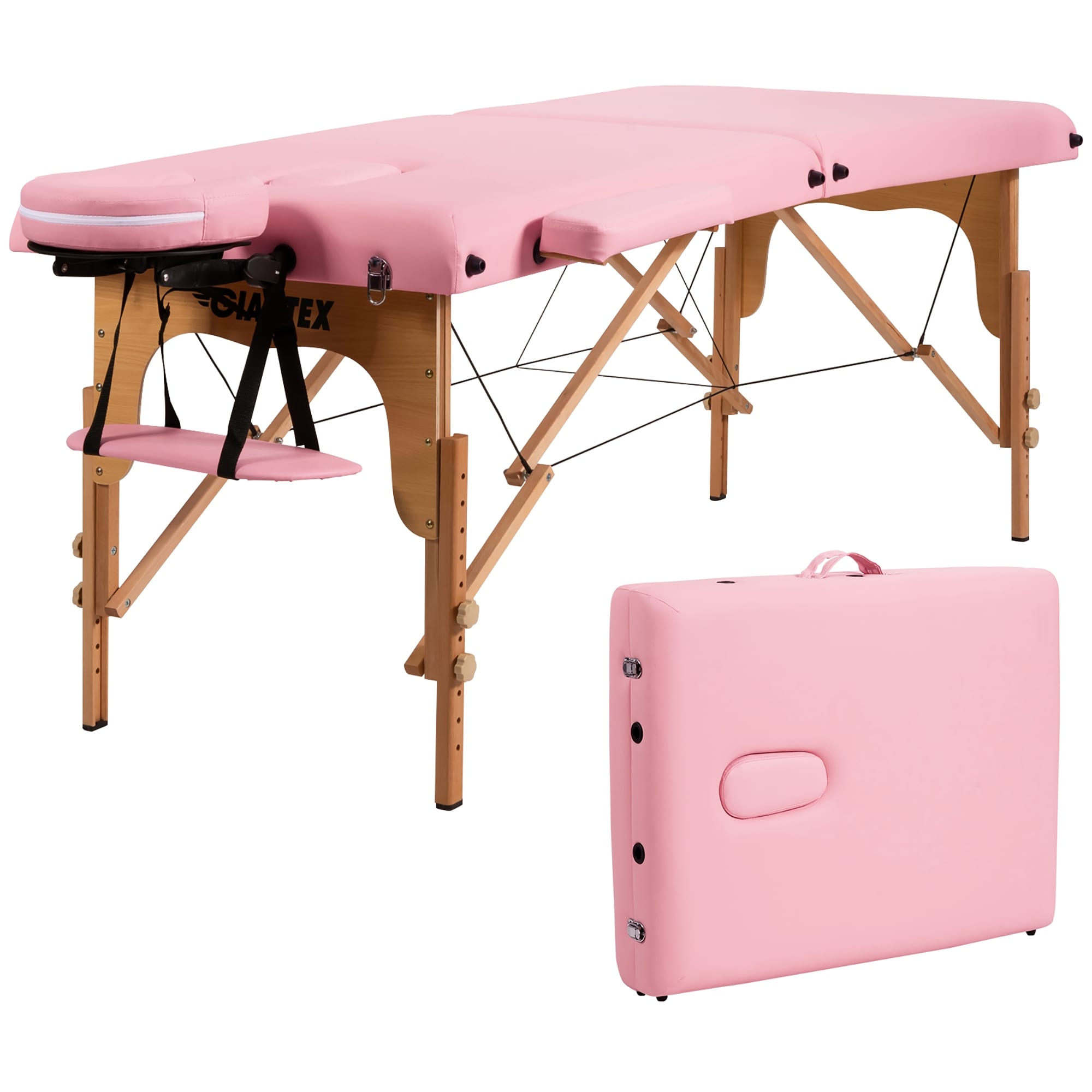 Table de massage portable 84''L, réglable, pour le visage, le spa et le tatouage, avec transport