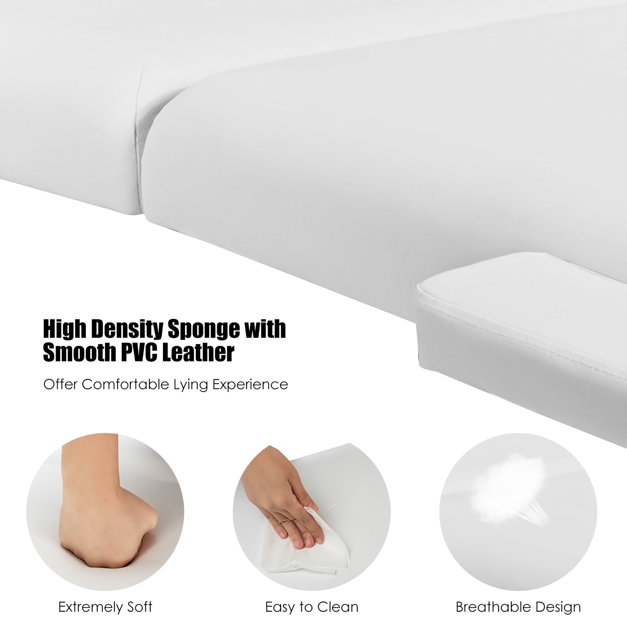 Table de massage portable 84''L, réglable, pour le visage, le spa et le tatouage, avec transport