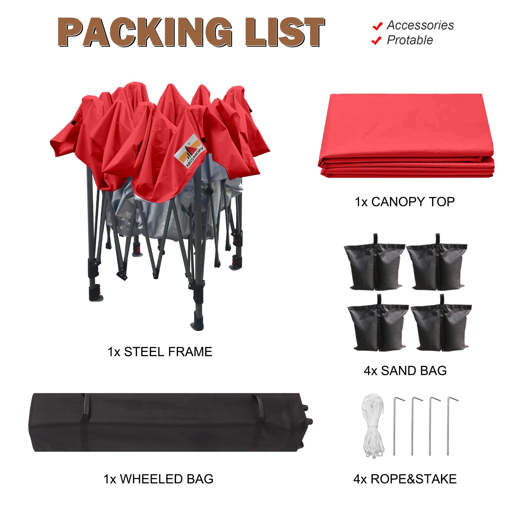 ABCCANOPY Tente à baldaquin facile à monter et durable Tente à baldaquin d'extérieur