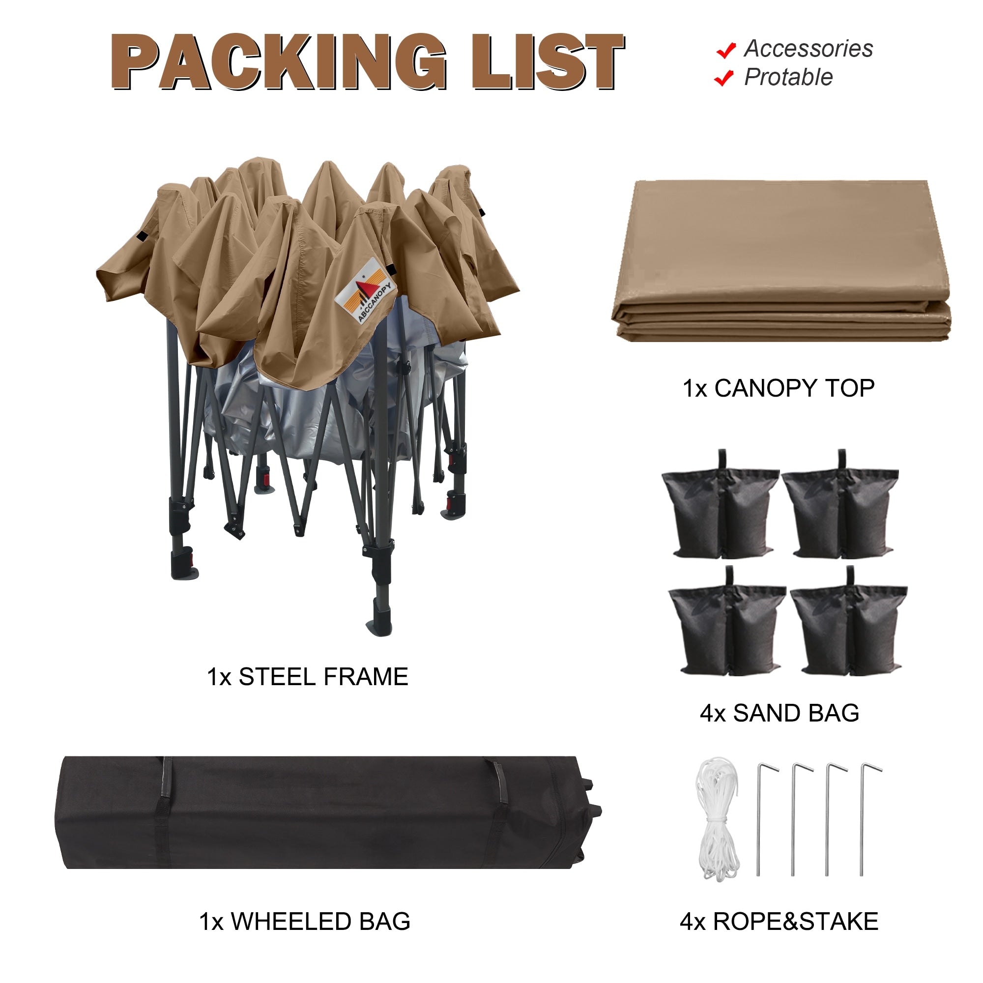 ABCCANOPY Tente à baldaquin facile à monter et durable Tente à baldaquin d'extérieur