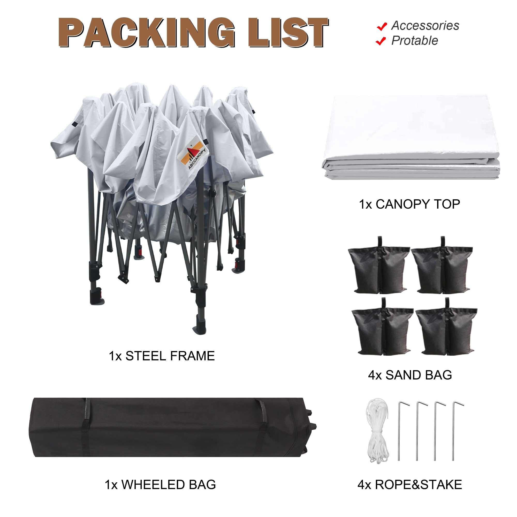 ABCCANOPY Tente à baldaquin facile à monter et durable Tente à baldaquin d'extérieur