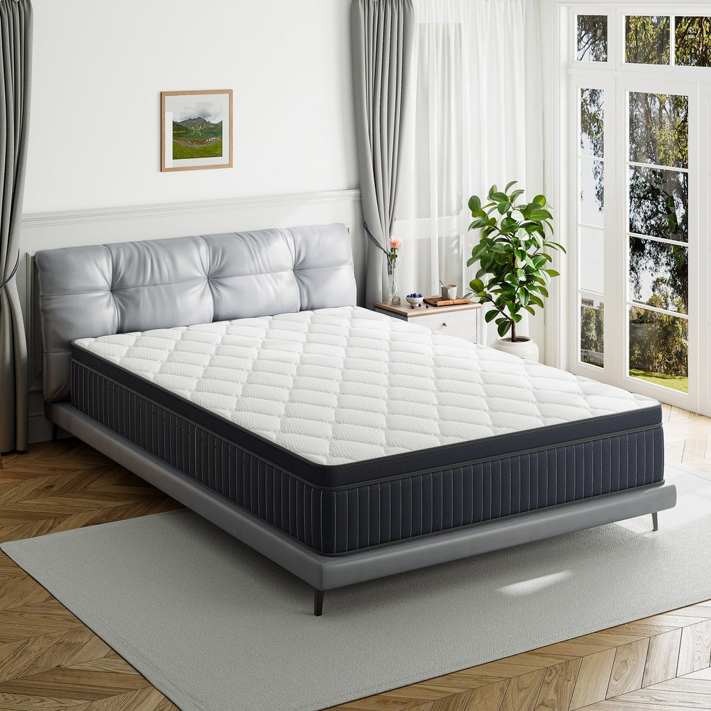 Matelas hybride SweDrea 12 po à plateau-coussin moyen en mousse viscoélastique et gel, certifié CertiPUR-US, SGS et OEKO-TEX.