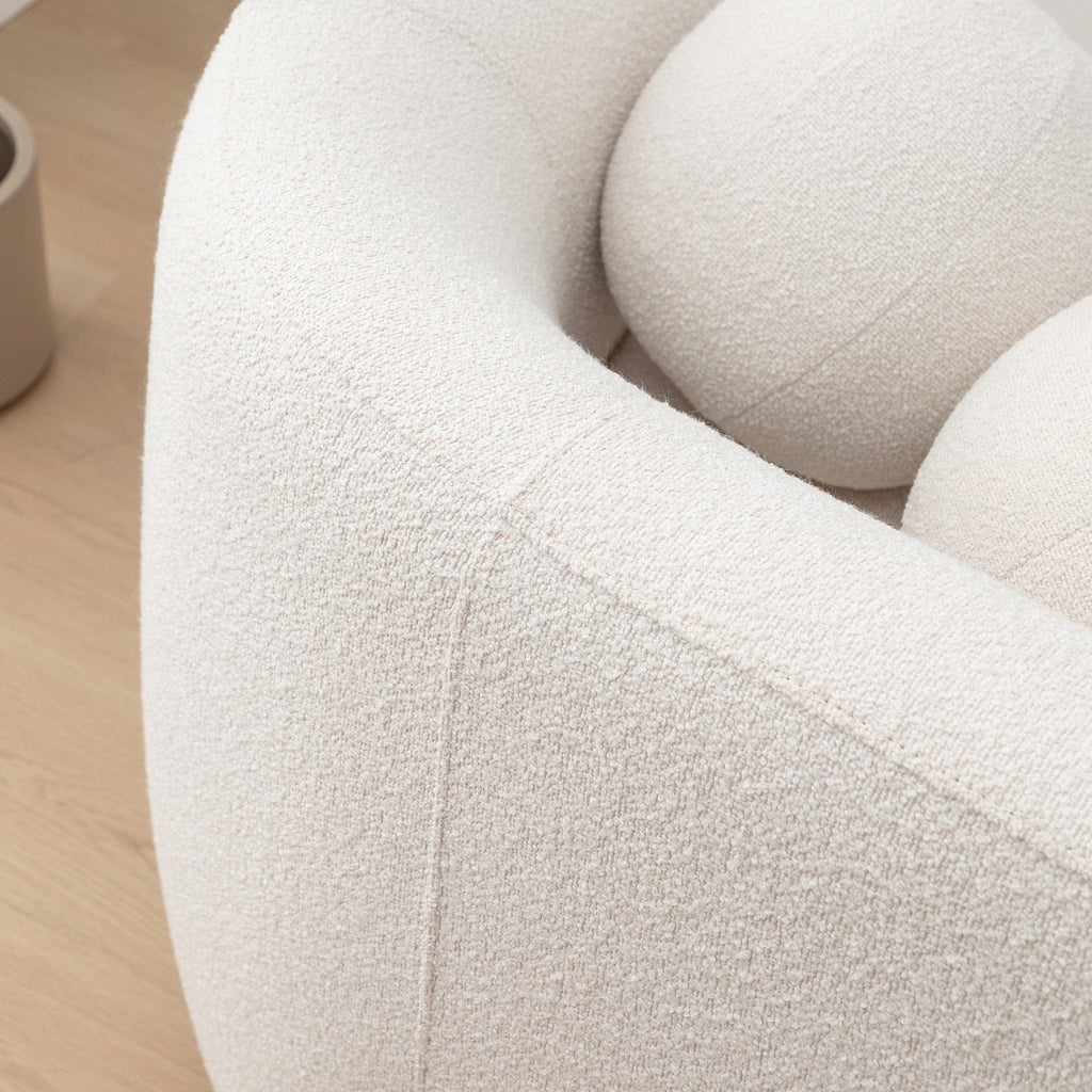 Causeuse 2 places rembourrée KINWELL Boucle avec oreillers