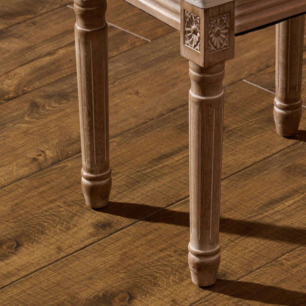 Tabouret de pied et tabouret de coiffeuse rembourrés vintage français CO-Z