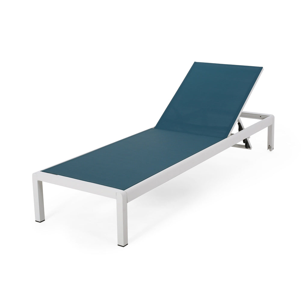 Chaise longue d'extérieur en aluminium Cape Coral (lot de 2) par Christopher Knight Home - 77,56 po x 25,20 po x 11,80 po