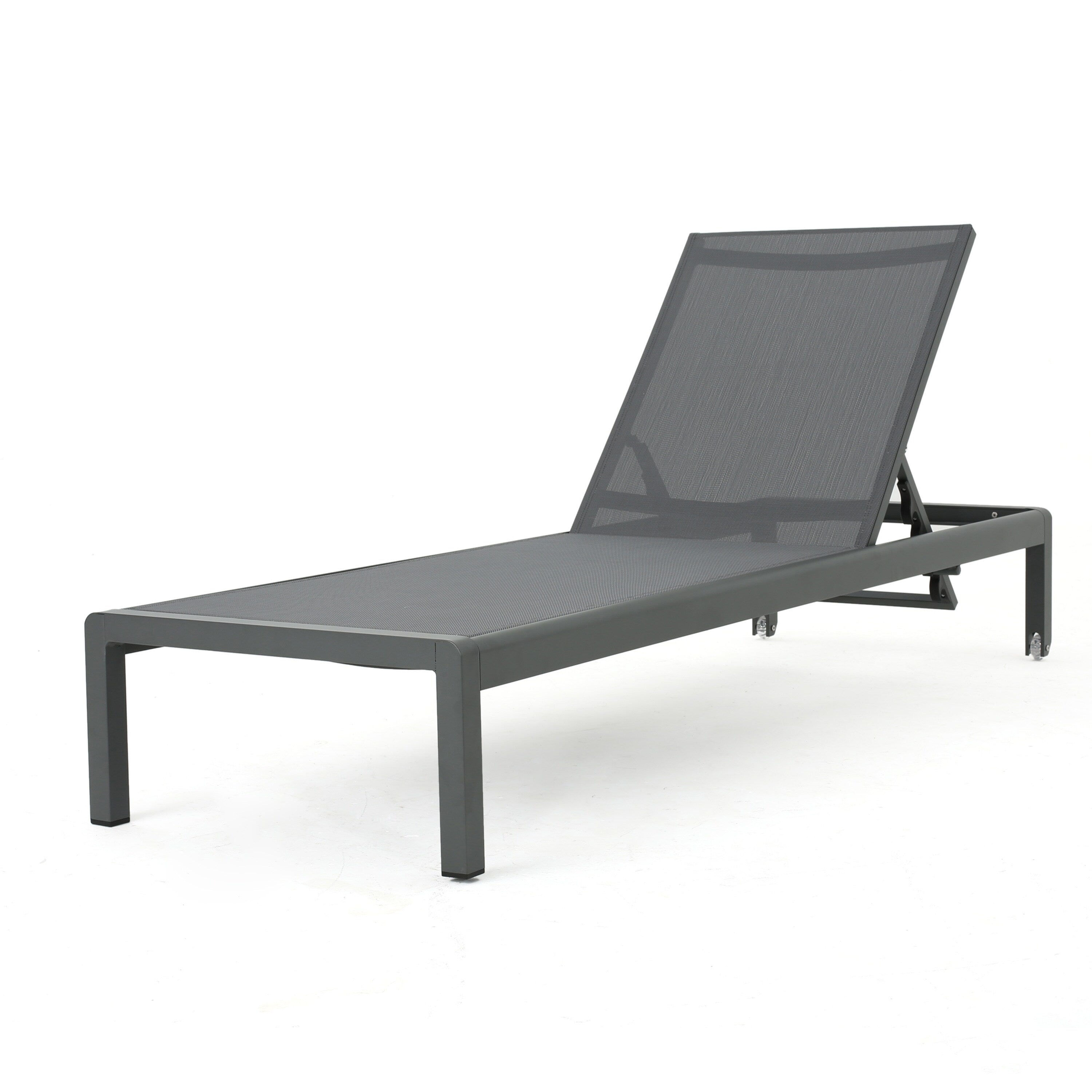 Chaise longue d'extérieur en aluminium Cape Coral (lot de 2) par Christopher Knight Home - 77,56 po x 25,20 po x 11,80 po