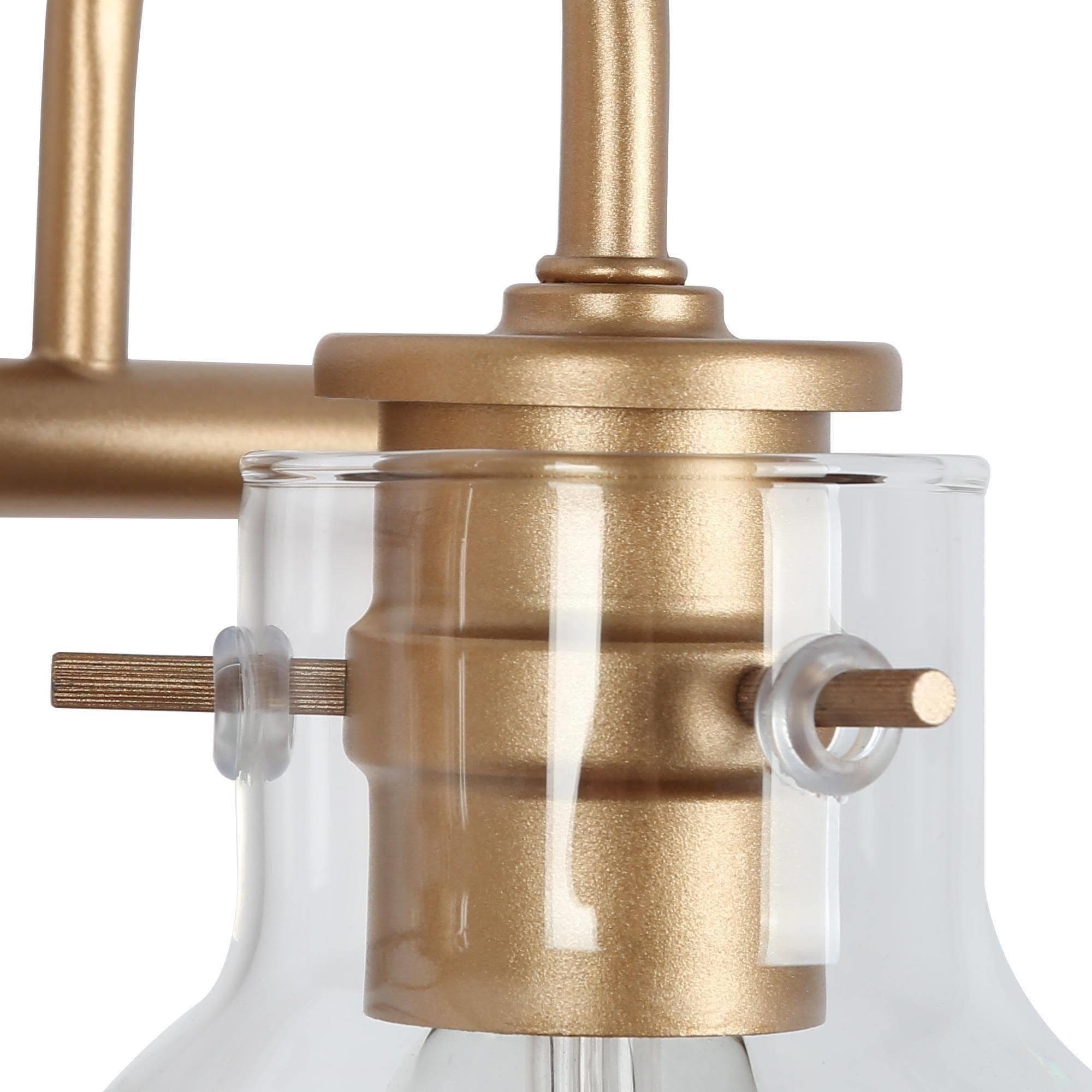 Applique murale moderne en verre à 3 lumières pour salle de bain