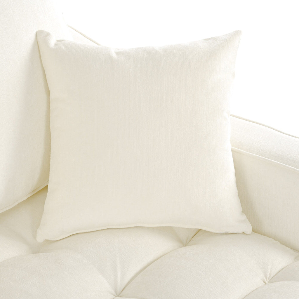 Canapé-lit en chenille, canapé-lit rembourré avec dossier capitonné et 2 coussins amovibles pour le salon