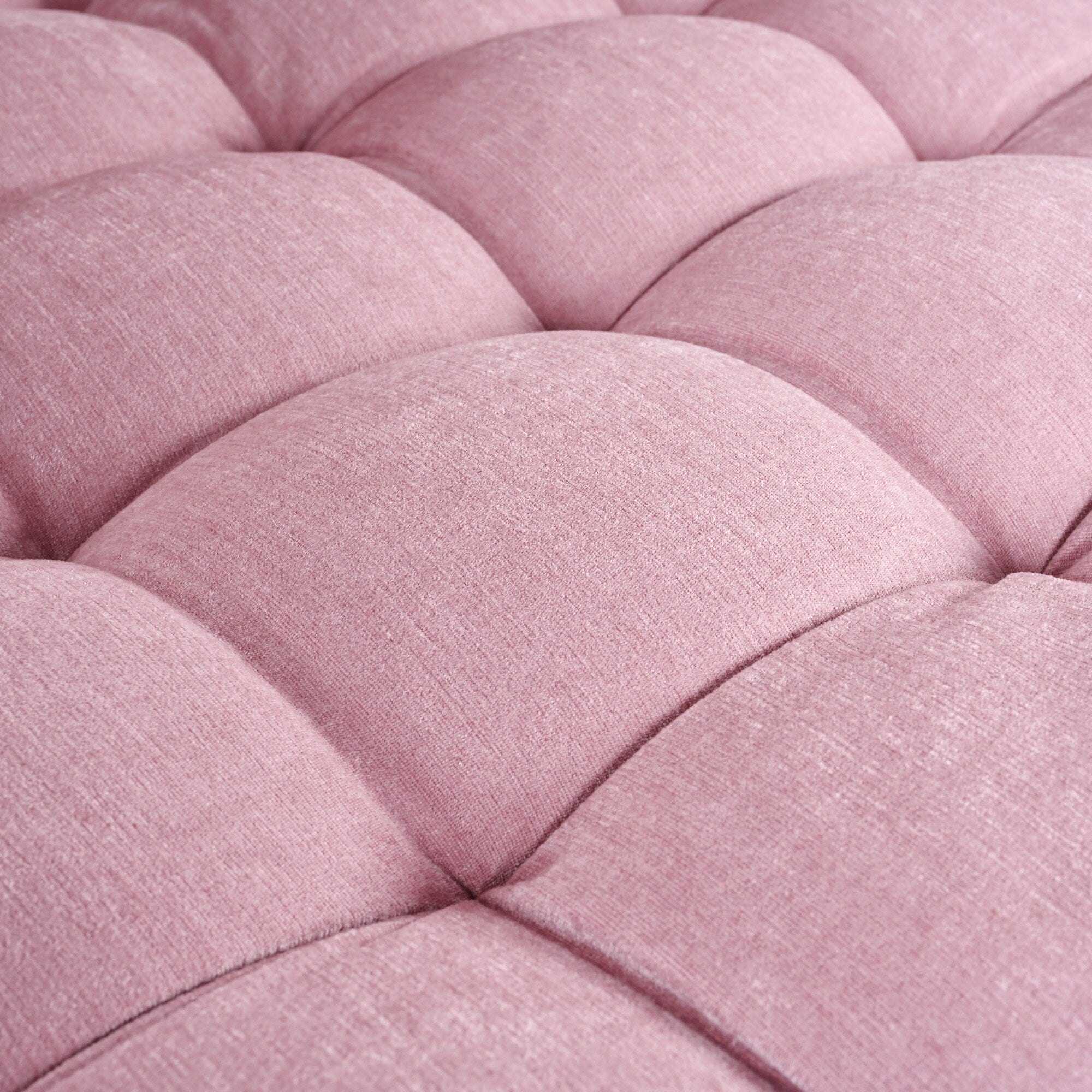 Canapé-lit en chenille, canapé-lit rembourré avec dossier capitonné et 2 coussins amovibles pour le salon