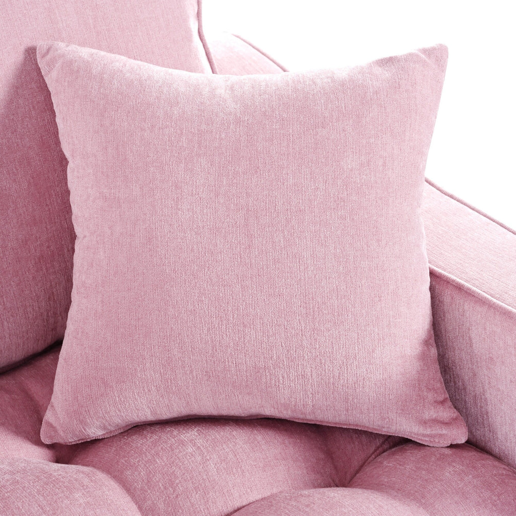 Canapé-lit en chenille, canapé-lit rembourré avec dossier capitonné et 2 coussins amovibles pour le salon