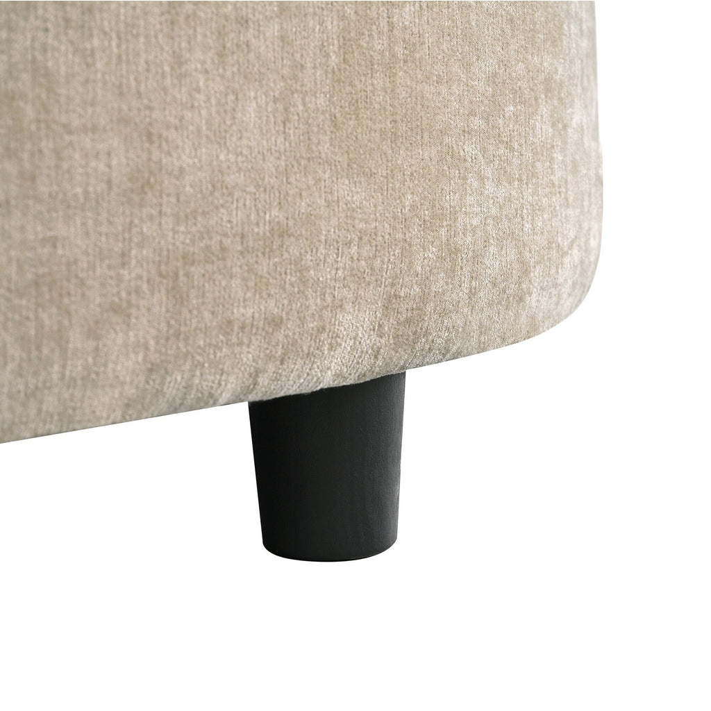 Canapé-lit en chenille, canapé-lit rembourré avec dossier capitonné et 2 coussins amovibles pour le salon