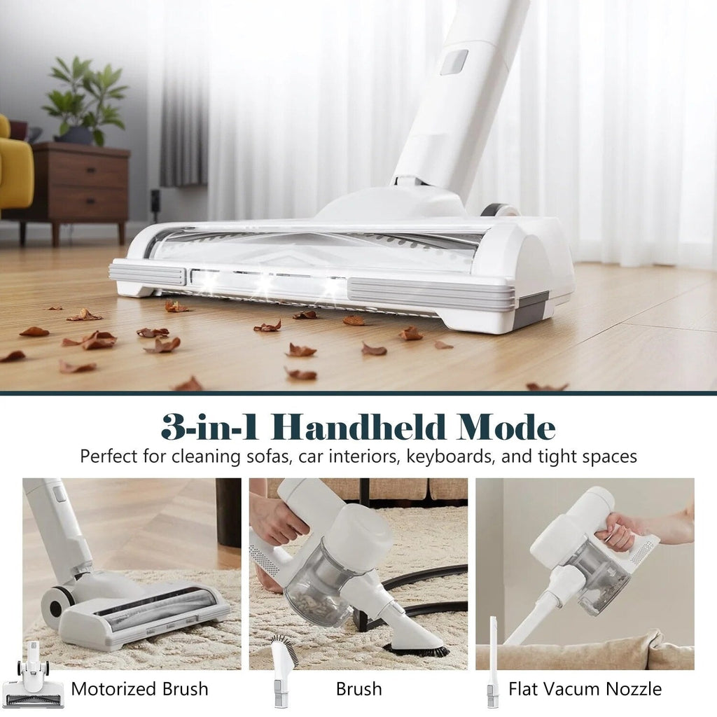 Aspirateur balai sans fil 3 en 1, léger pour tapis, sols durs, poils d'animaux et nettoyage de la maison