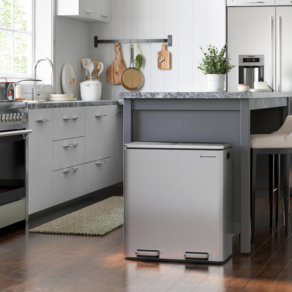 Poubelle double, 2 poubelles de 8 gallons