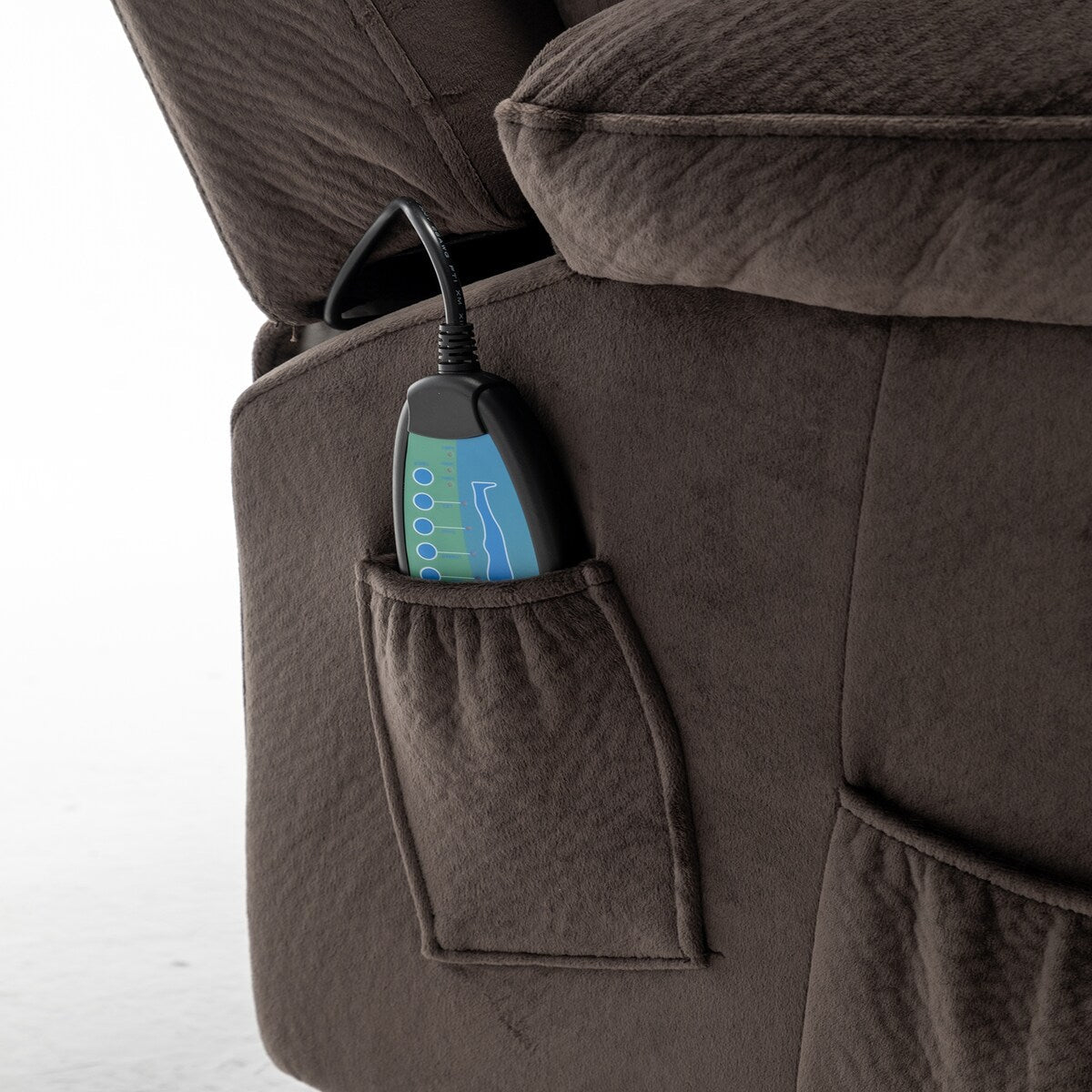 Fauteuil releveur électrique inclinable avec chauffage massant