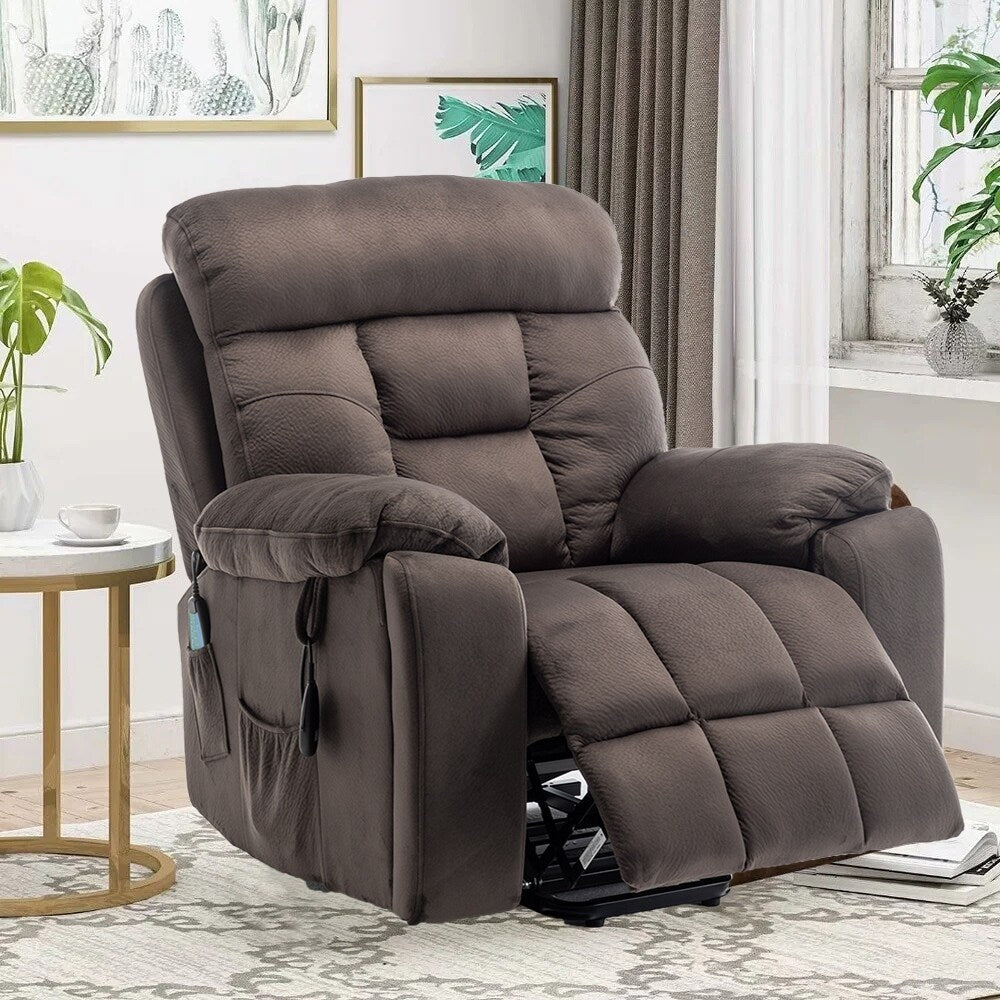 Fauteuil releveur électrique inclinable avec chauffage massant