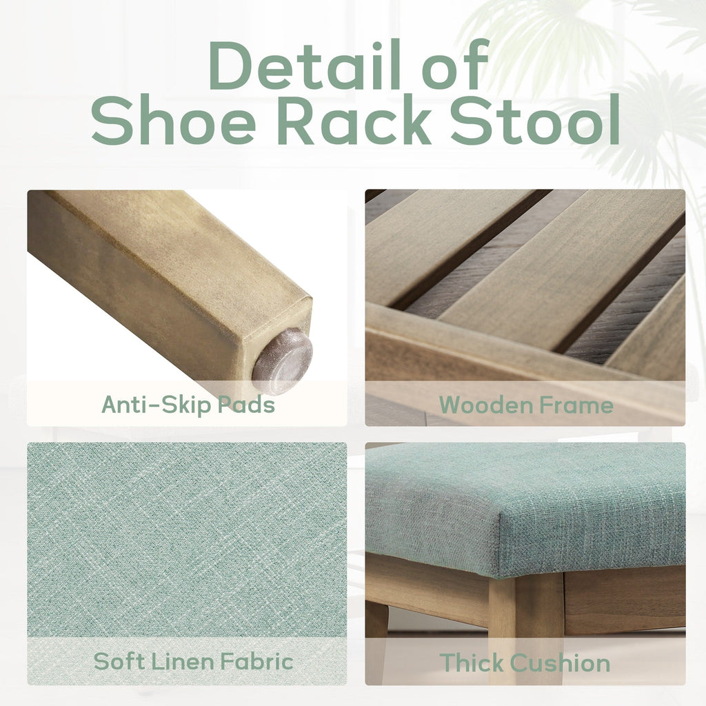 Banc à chaussures d'entrée Banc de rangement Banc rembourré