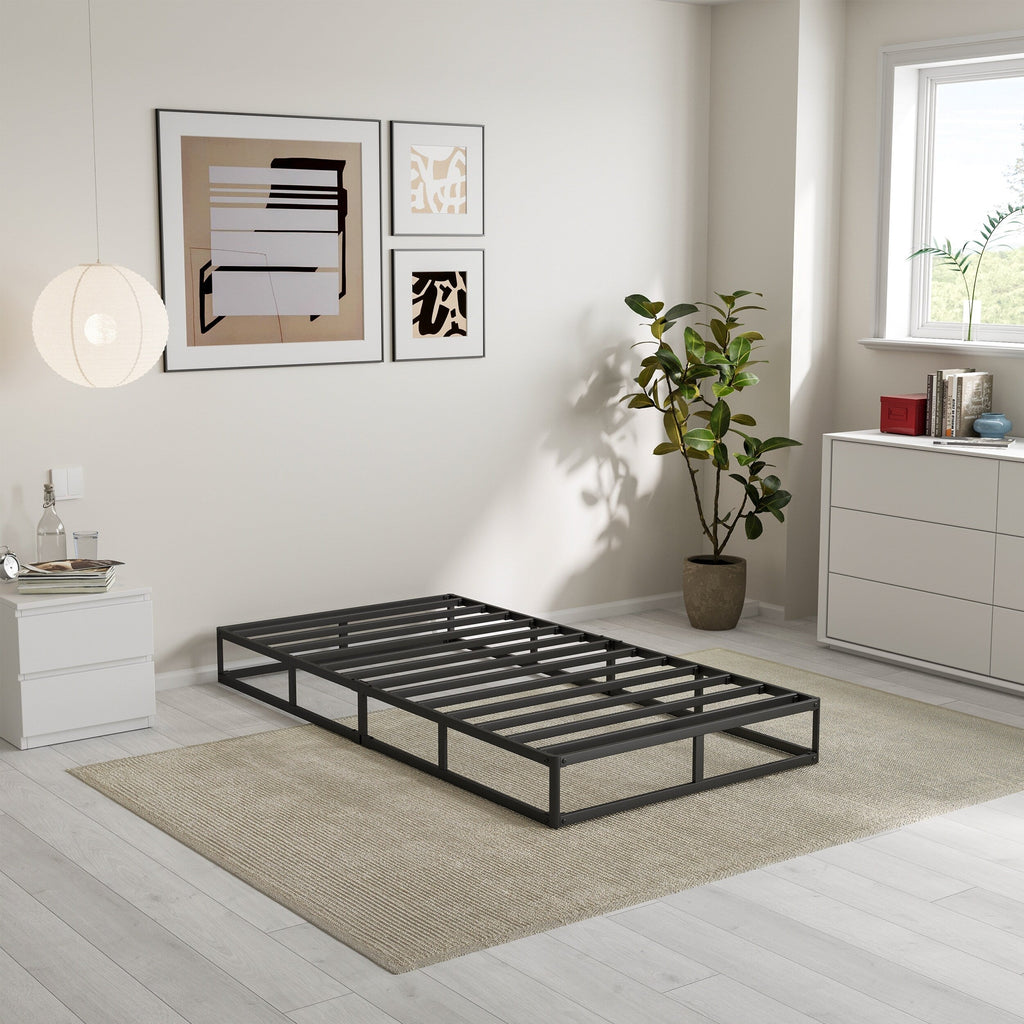 Ressort métallique à profil bas de 5 pouces, structure robuste avec revêtement gris