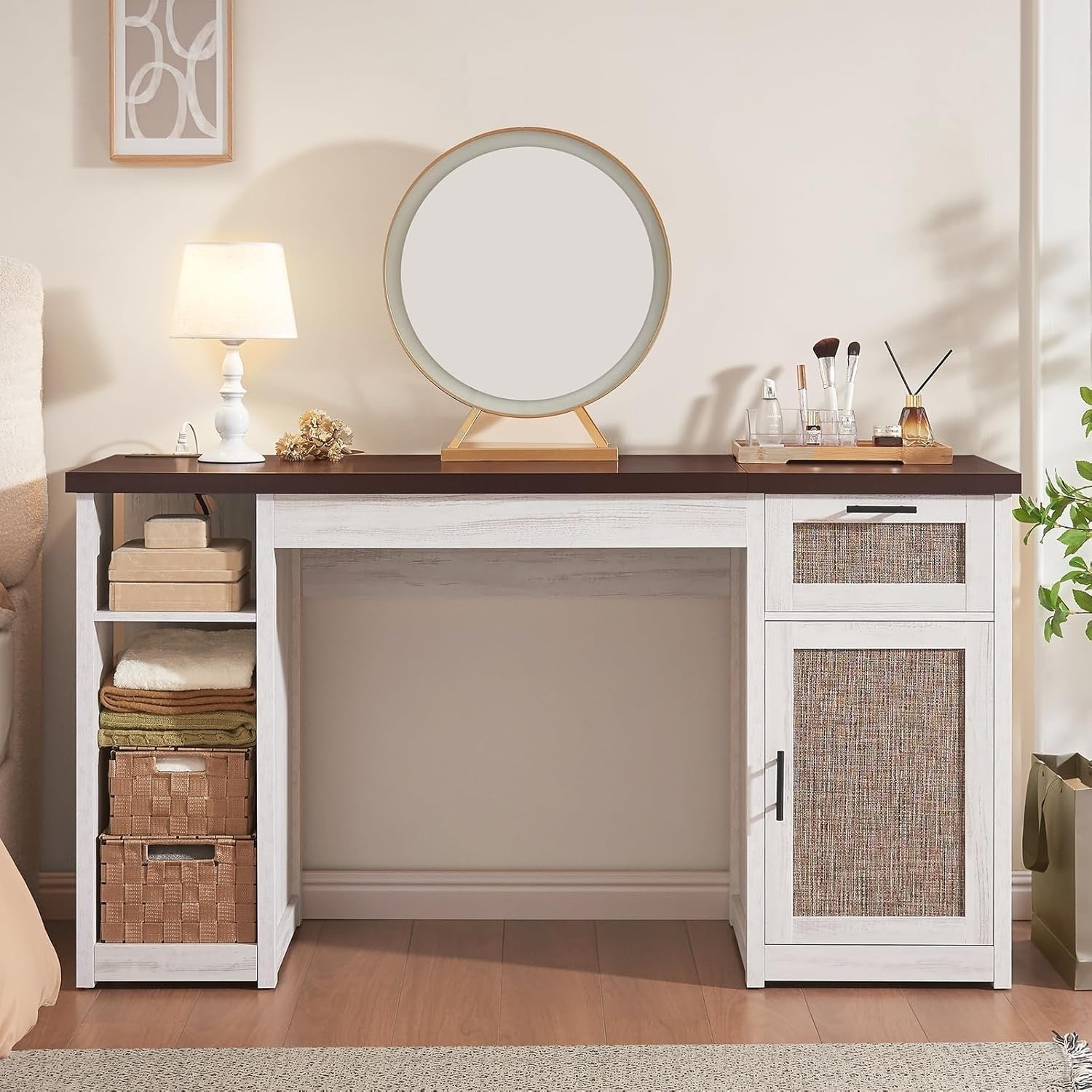 Bureau de direction de ferme Bureau à domicile Tiroir de classement Support d'écran Prise de courant