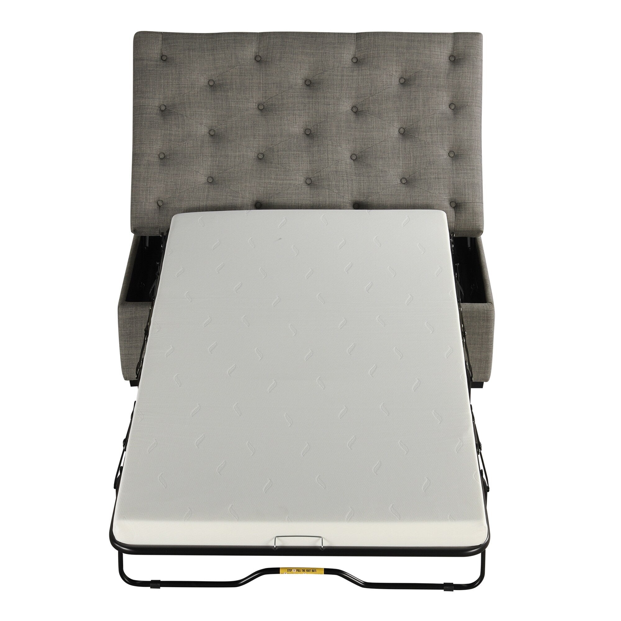 Canapé-lit pliant, ottoman de 49,6 pouces avec un canapé-lit pliant, canapé-lit ottoman convertible avec matelas à mémoire de forme et design capitonné