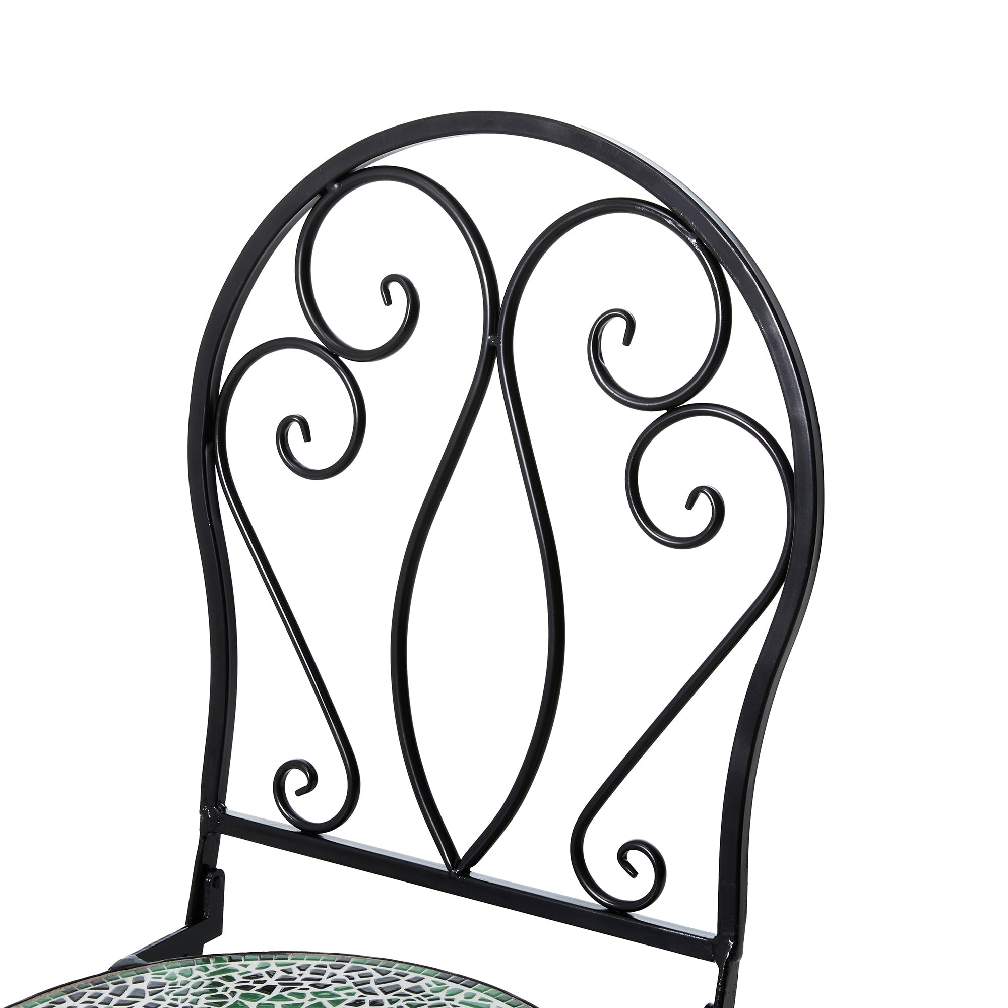 Ensemble de bistrot pliant d'extérieur en métal Glitzhome 3 pièces avec table et chaises