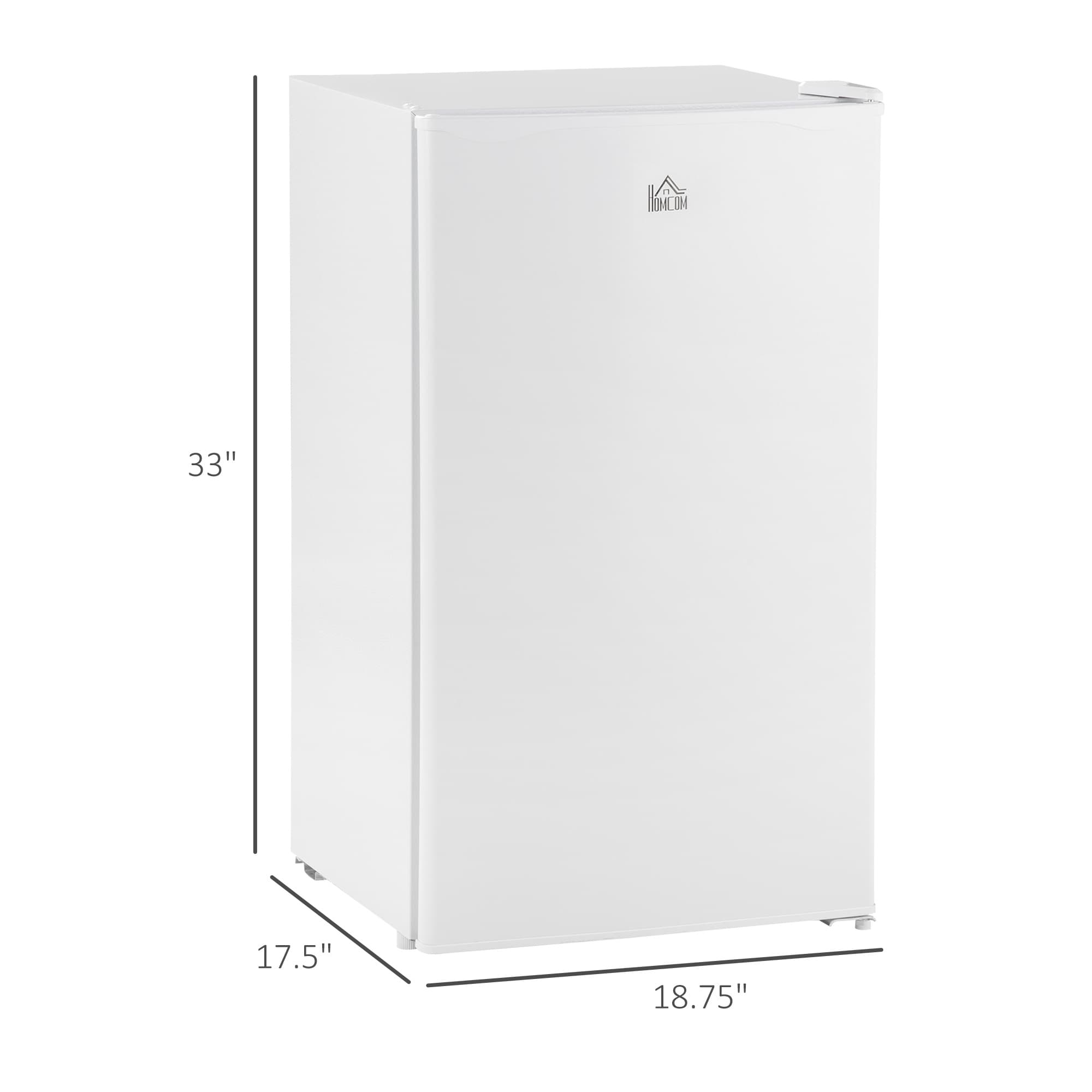 Mini-réfrigérateur HOMCOM de 3,2 pi³ avec congélateur, réfrigérateur compact à une porte avec thermostat réglable pour chambre à coucher