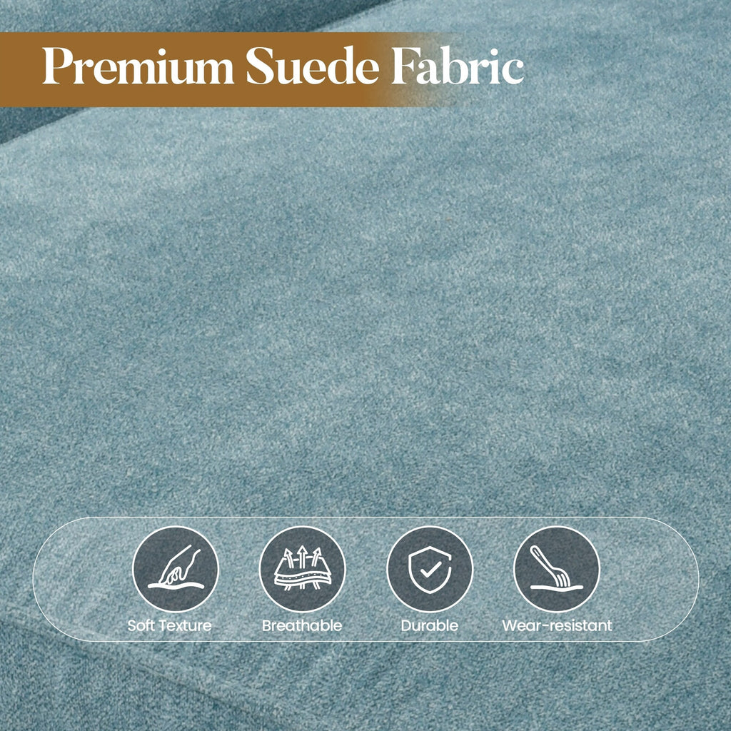 Canapé 3 places rembourré HOOOWOOO Mid-Century avec pieds en bois pour salon