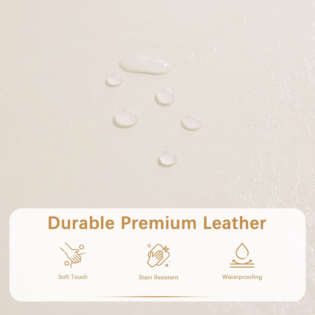 Pouf de rangement rectangulaire rembourré 50,3 x 17,50 x 18 po - Similicuir