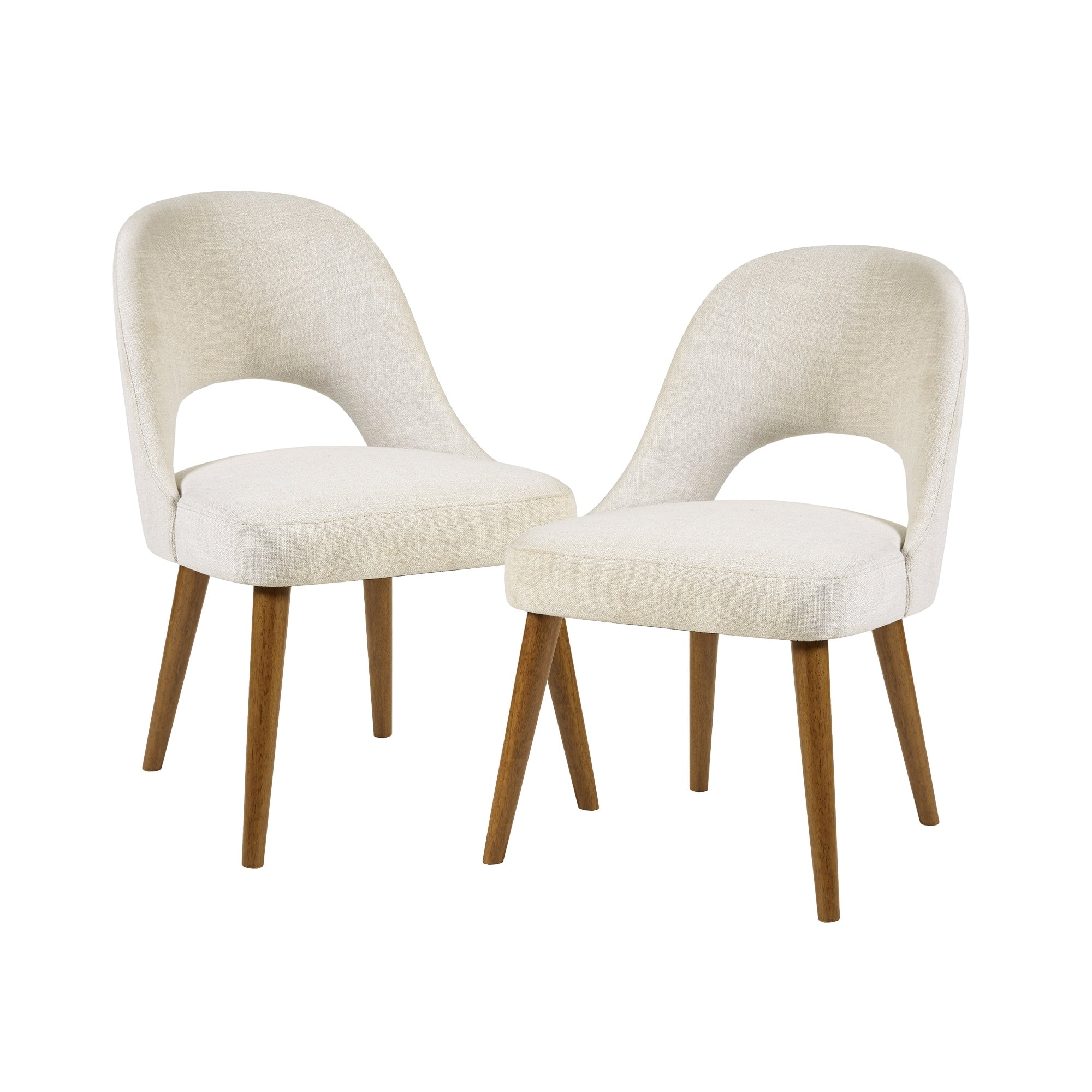 Chaises de salle à manger rembourrées INK IVY Nola avec dossier découpé (lot de 2)