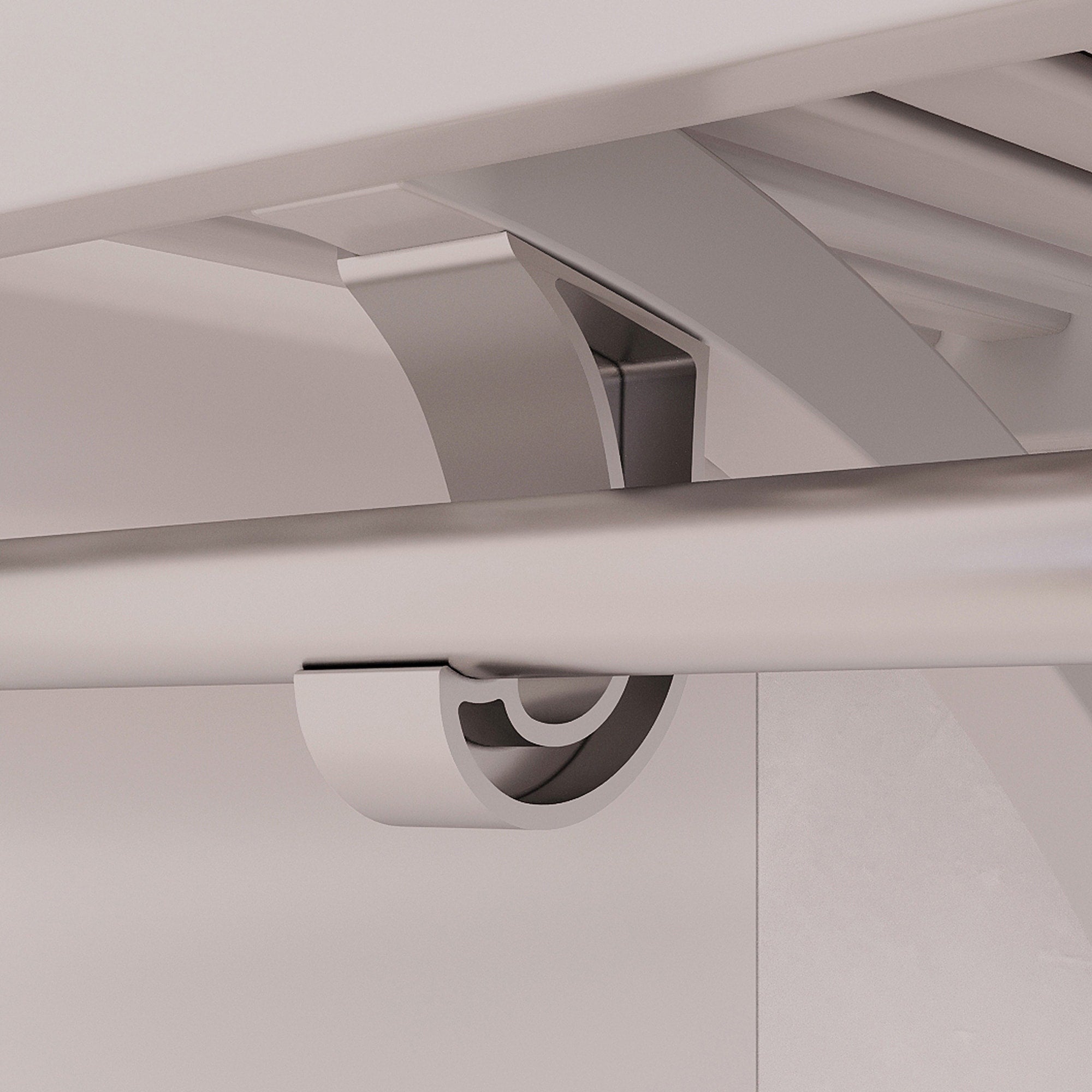 Système de placard en bois massif John Louis Home avec 3 tiroirs blanc